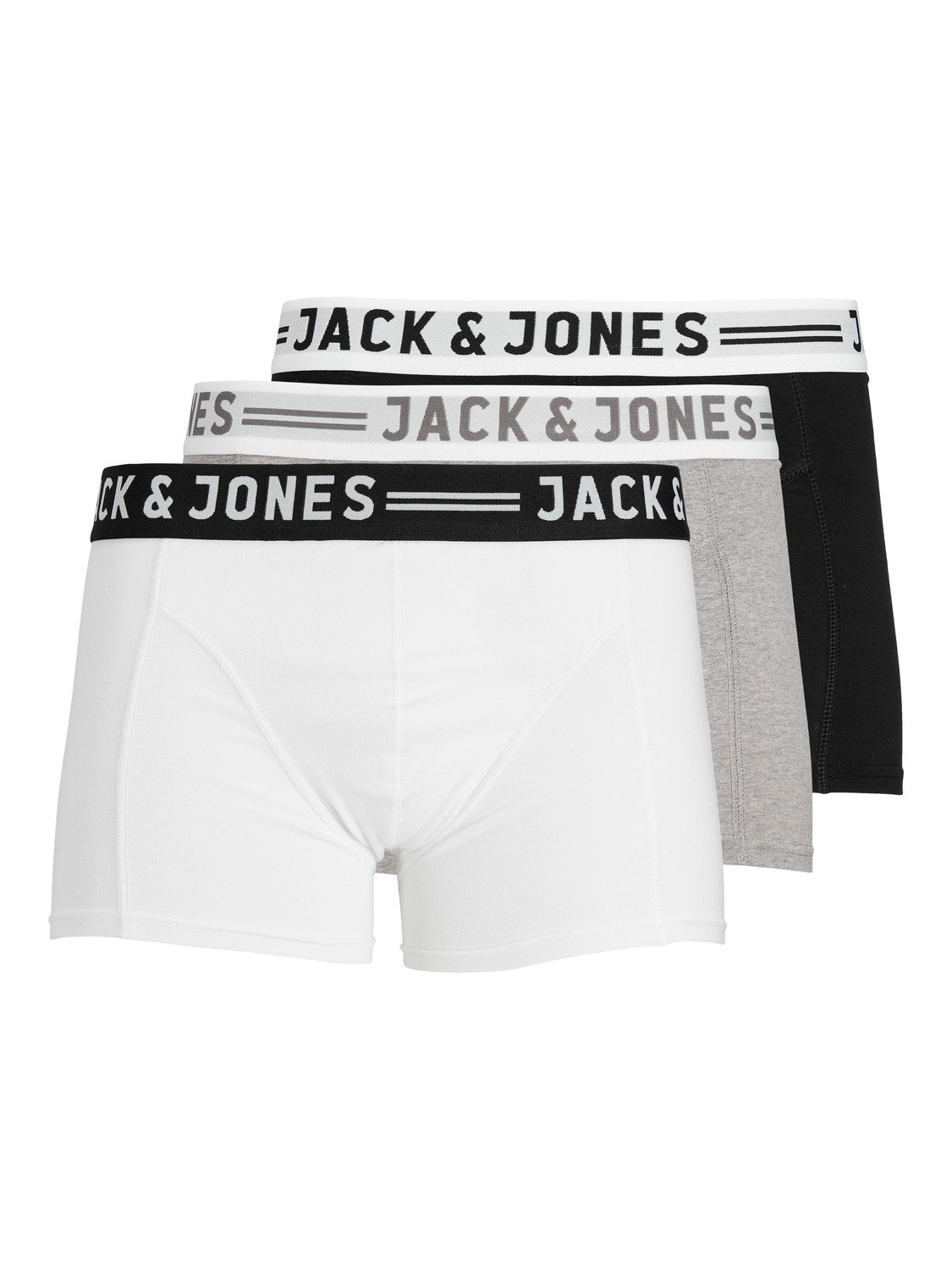 Jack & Jones Ensemble de 3 Boxers -Light Grey Melange - 12081832