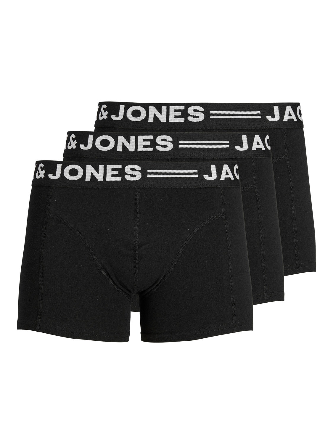 Jack & Jones 3-pack Plain Boxers -Black - 12081832