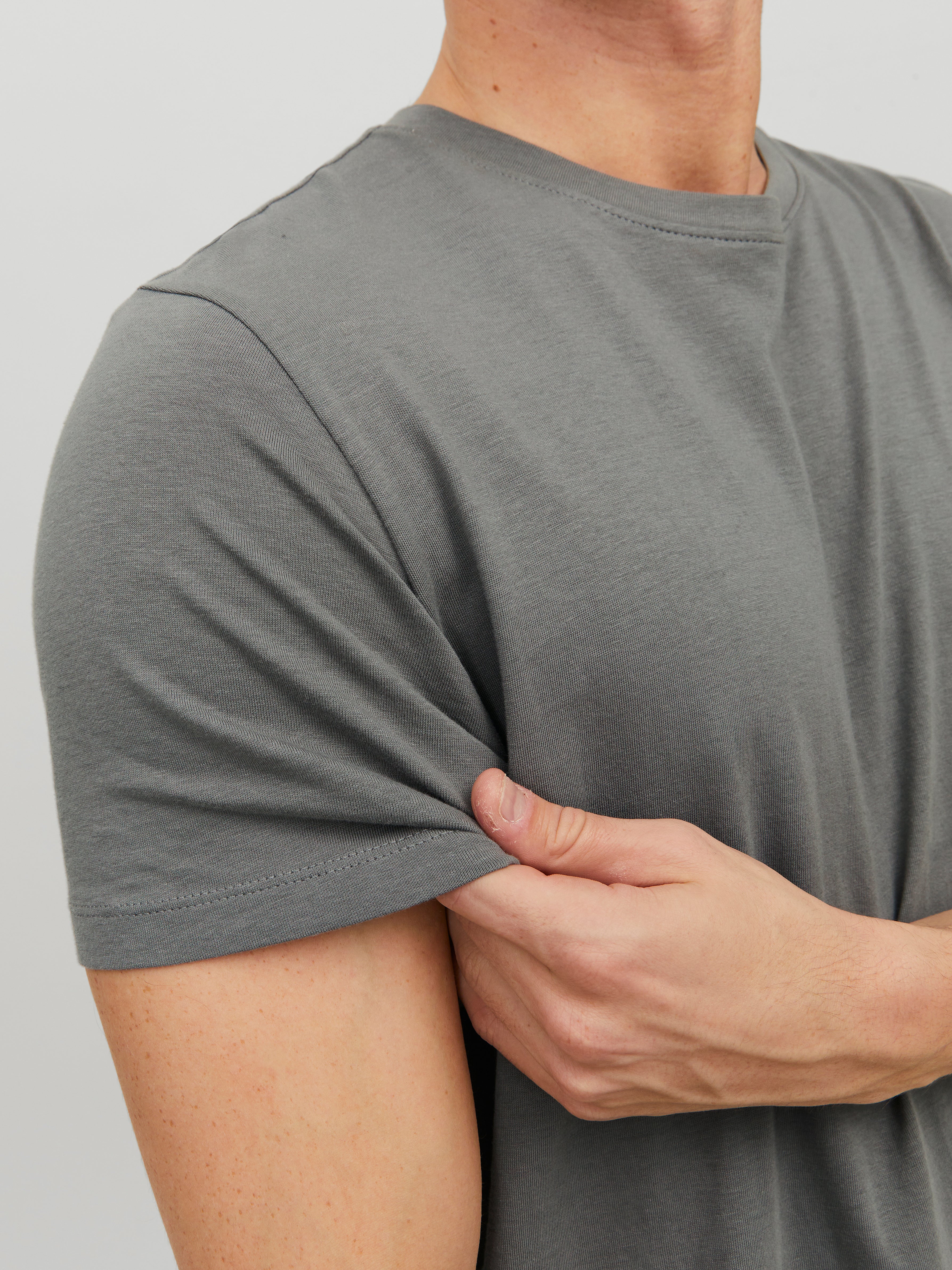 T-shirt Noa à coupe longue | Dark Grey | Jack & Jones®