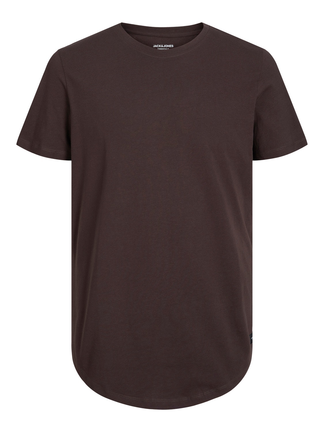 Jack & Jones T-shirt Noa Col rond Coupe longue -Seal Brown - 12113648