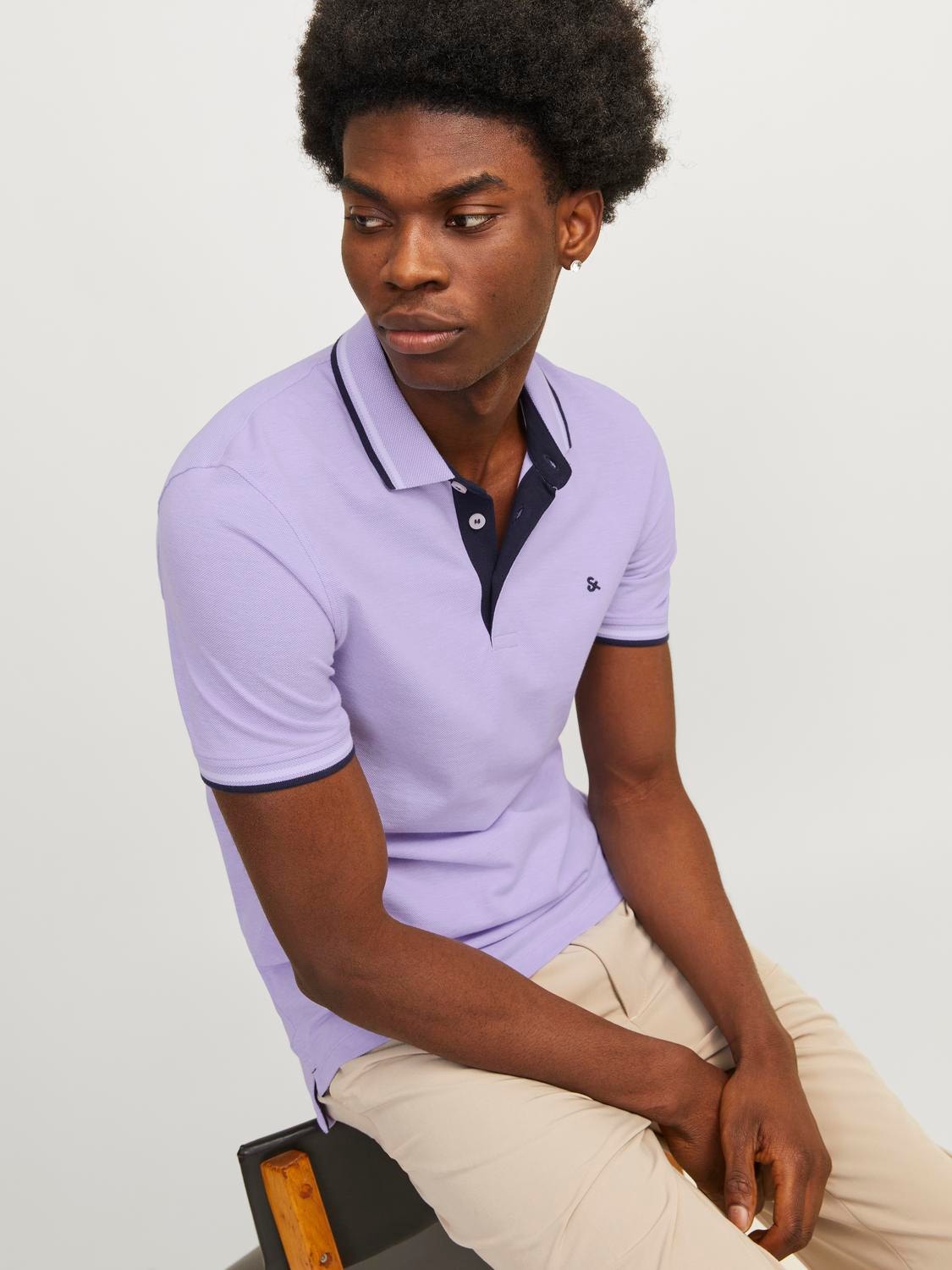 Jack & Jones Slim Fit Flat collar Polo -Purple Rose - 12136668