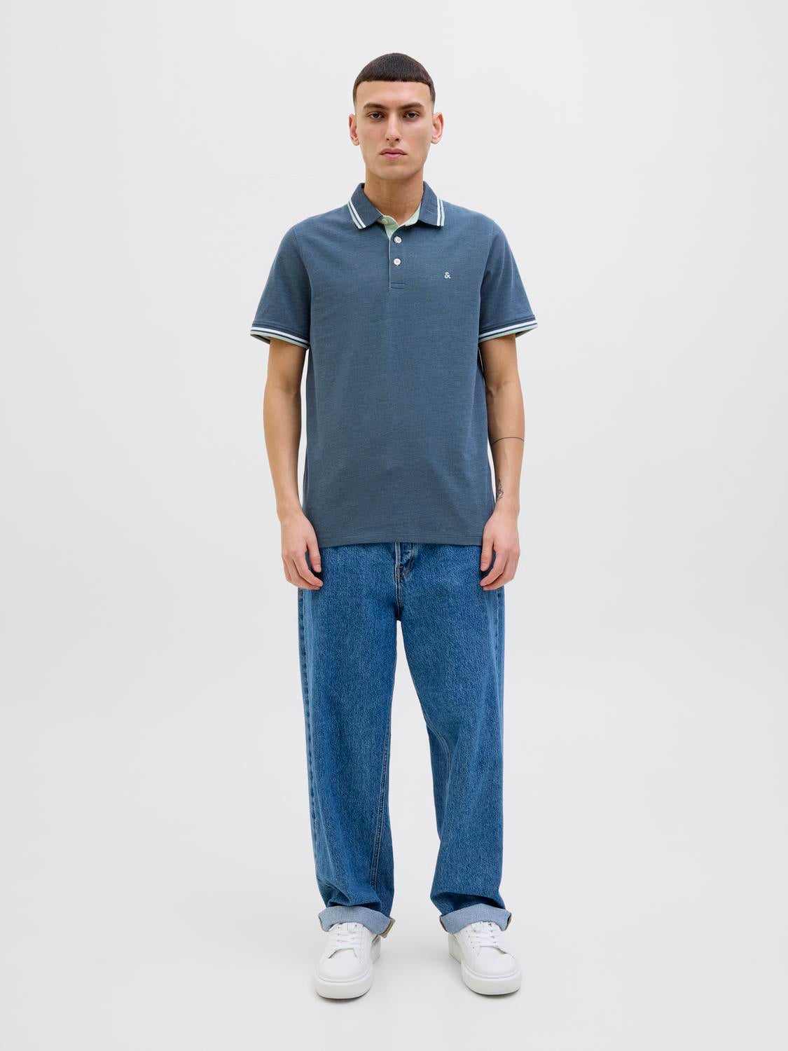 トップス SUNSEA 19SS SNM BLUE POLO SIZE 2 Sunice Men's Short Sleeve Printed Textured Polo | Costco