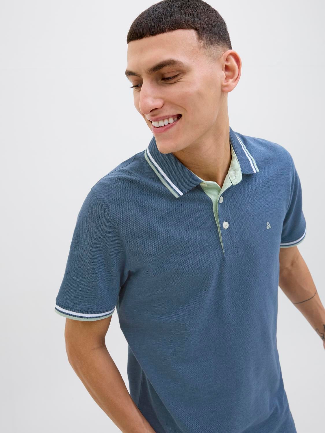 トップス SUNSEA 19SS SNM BLUE POLO SIZE 2 Sunice Men's Short Sleeve Printed Textured Polo | Costco