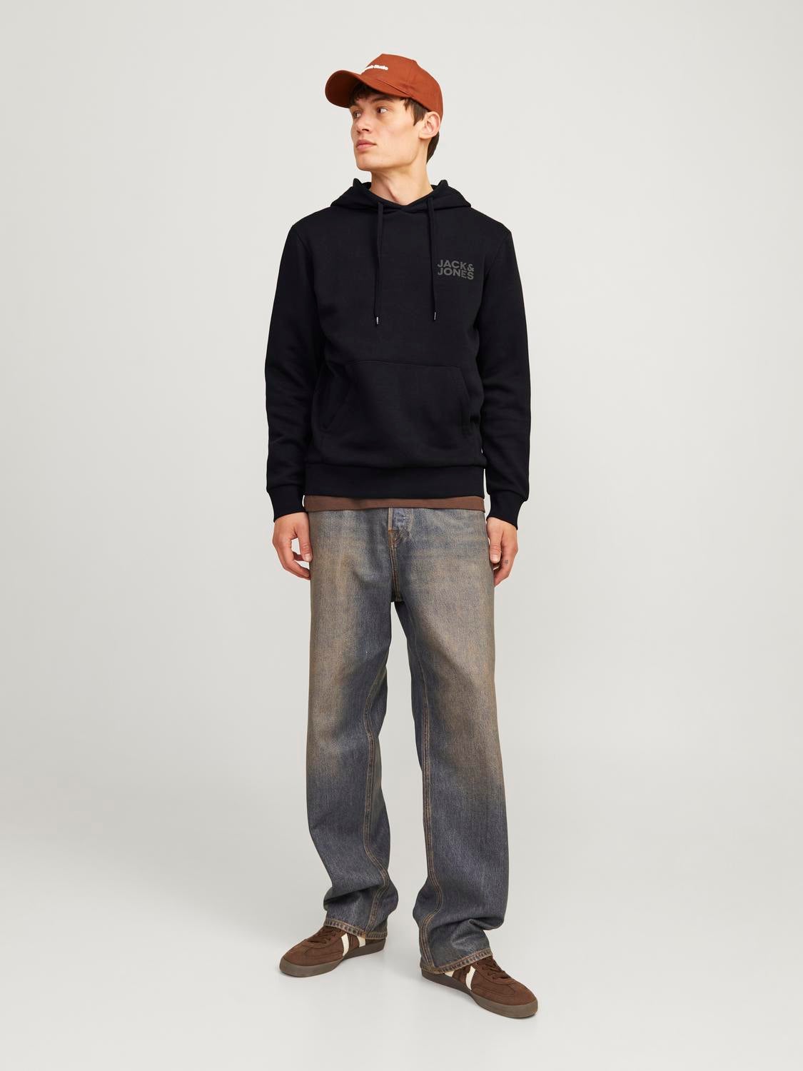 Regular Fit Hoodie Set sleeves Sweatshirt | Jack & Jones