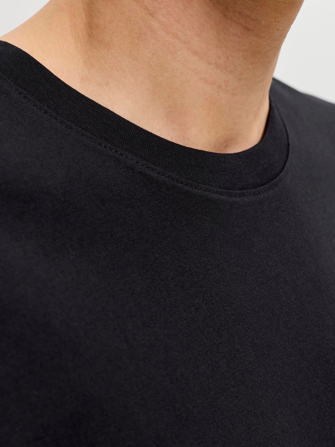 Navy Blue Printed Standard Fit O Neck Men's T-Shirt - 88171