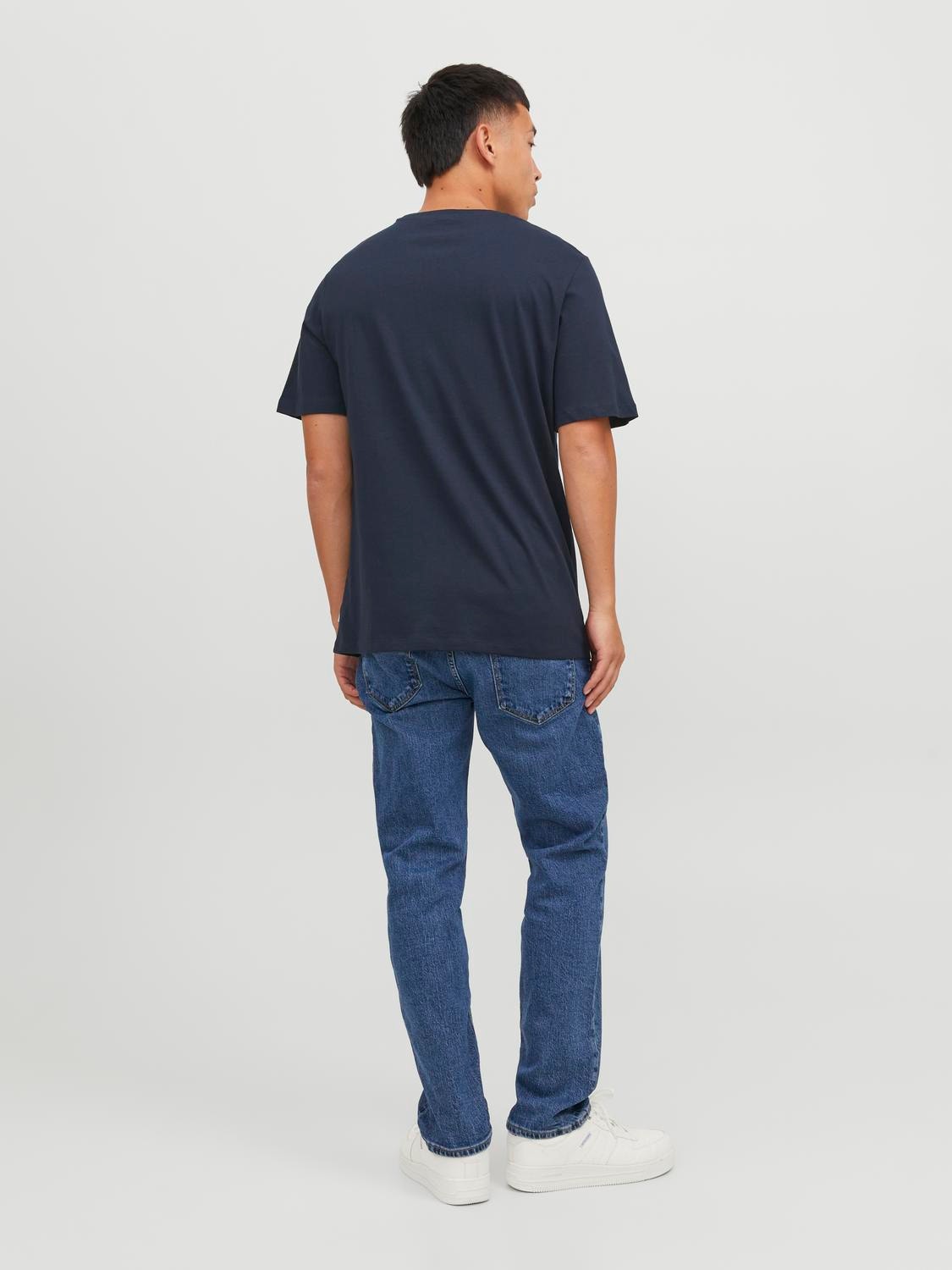 Jack & Jones Standard Fit O-Neck T-Shirt -Navy Blazer - 12156101