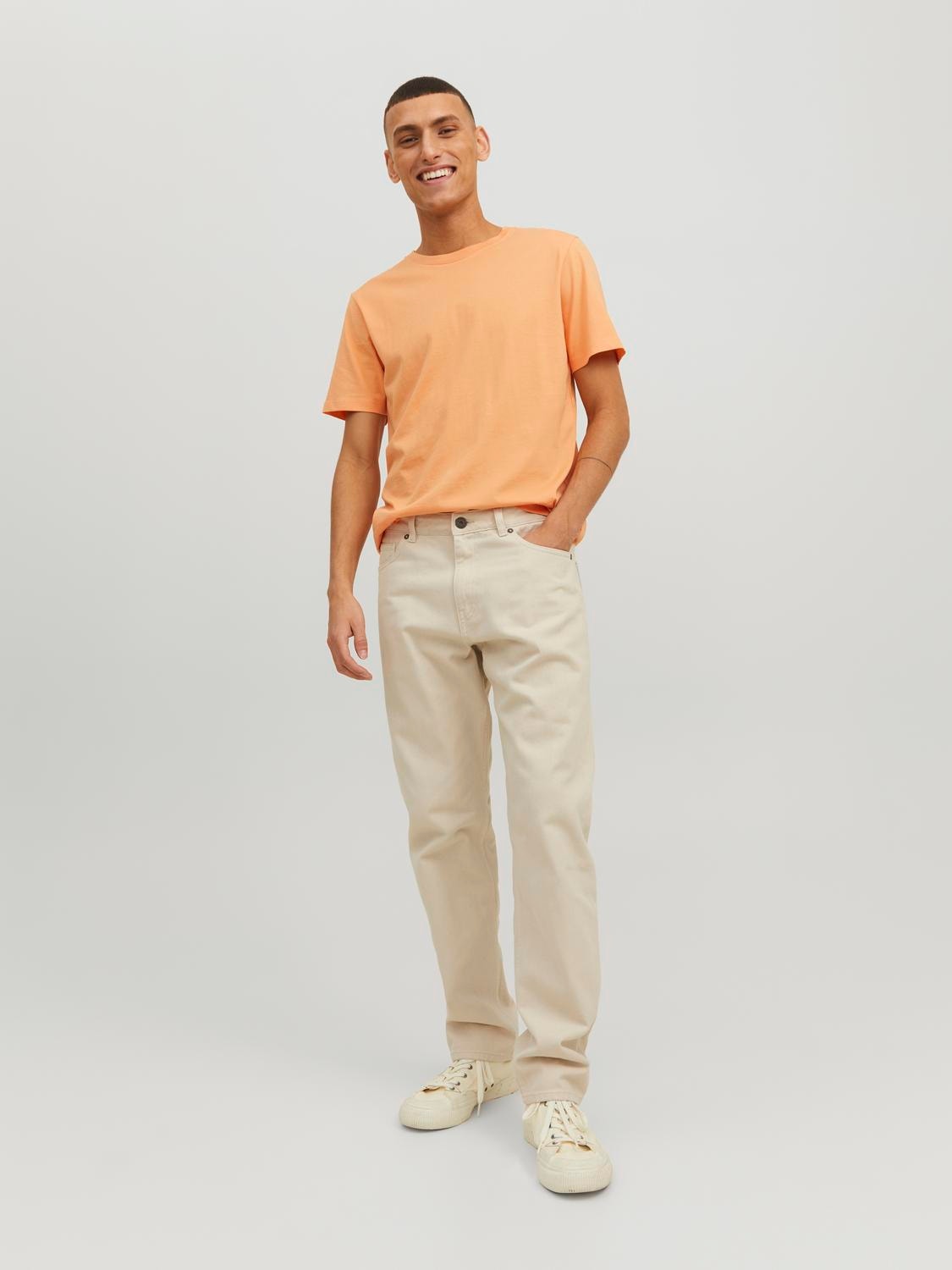 Jack & Jones Standard Fit O-Neck T-Shirt -Pumpkin - 12156101