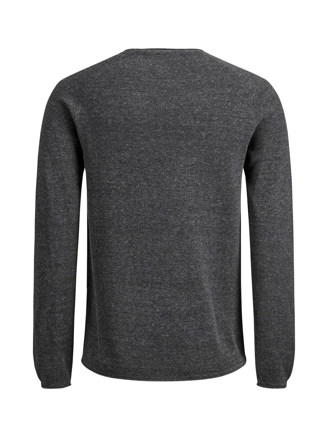 Jack & Jones Regular Fit O-Neck Sweater -Dark Grey Melange - 12157321
