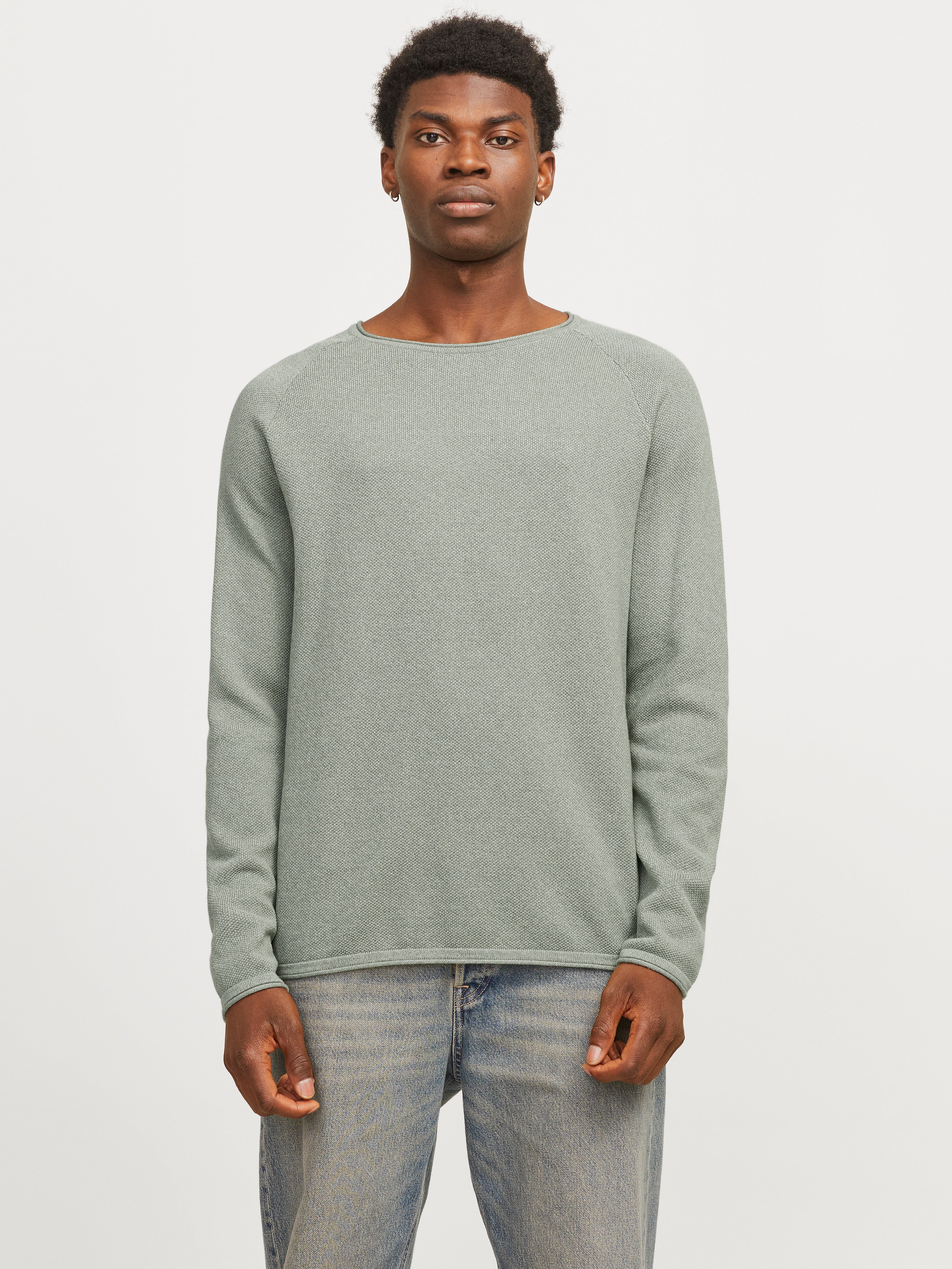 The Real McCoy's MC23104 Sweater, Service Wool Olive