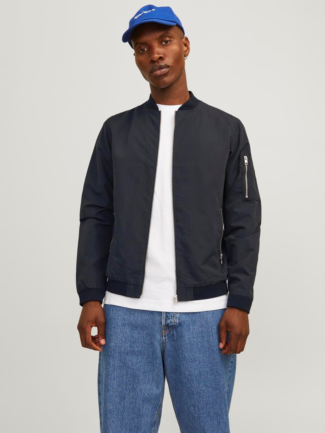 Regular Fit Baseball Bomber Jacket