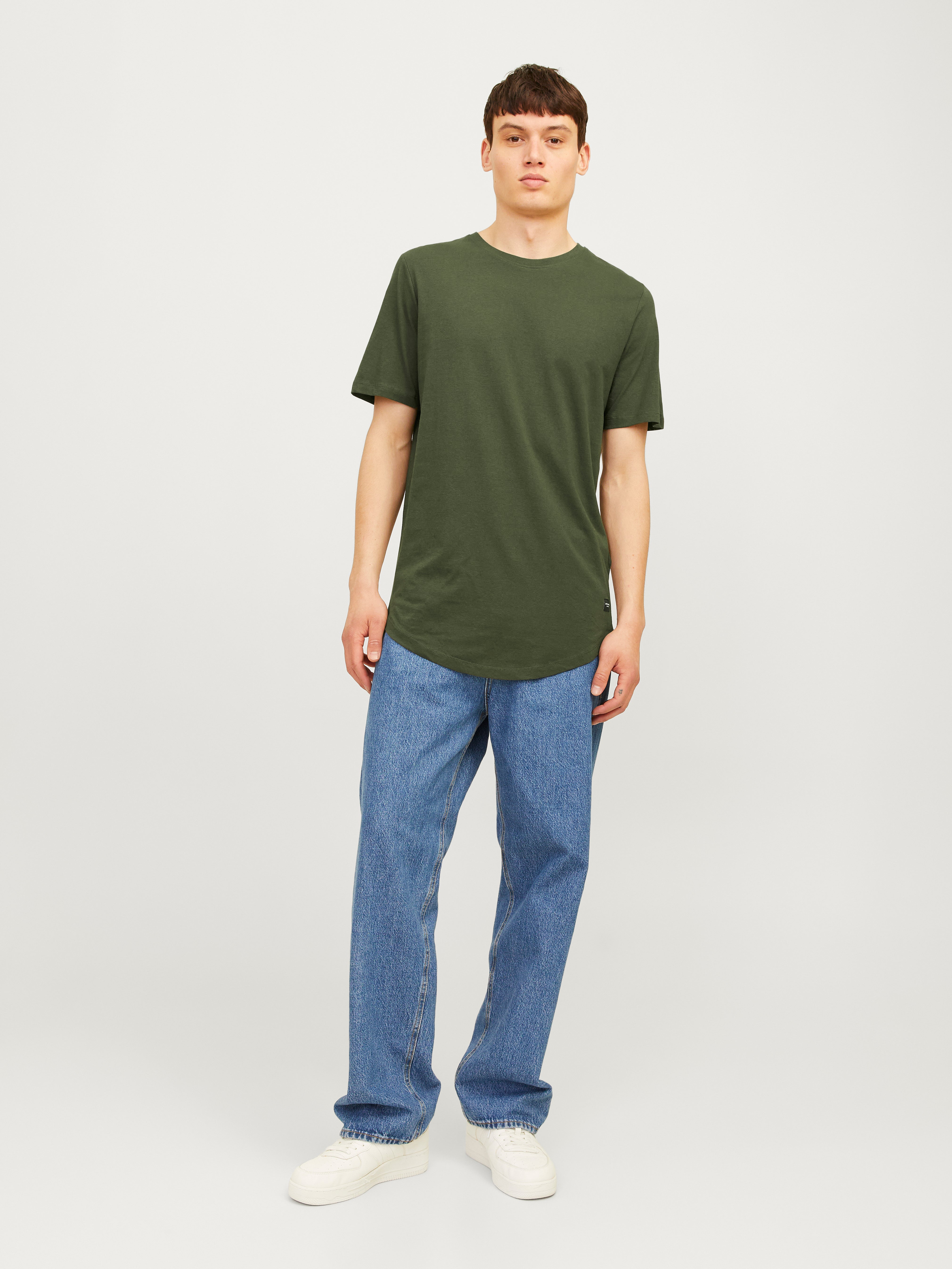 Long Line Fit O-Neck T-Shirt | Jack & Jones