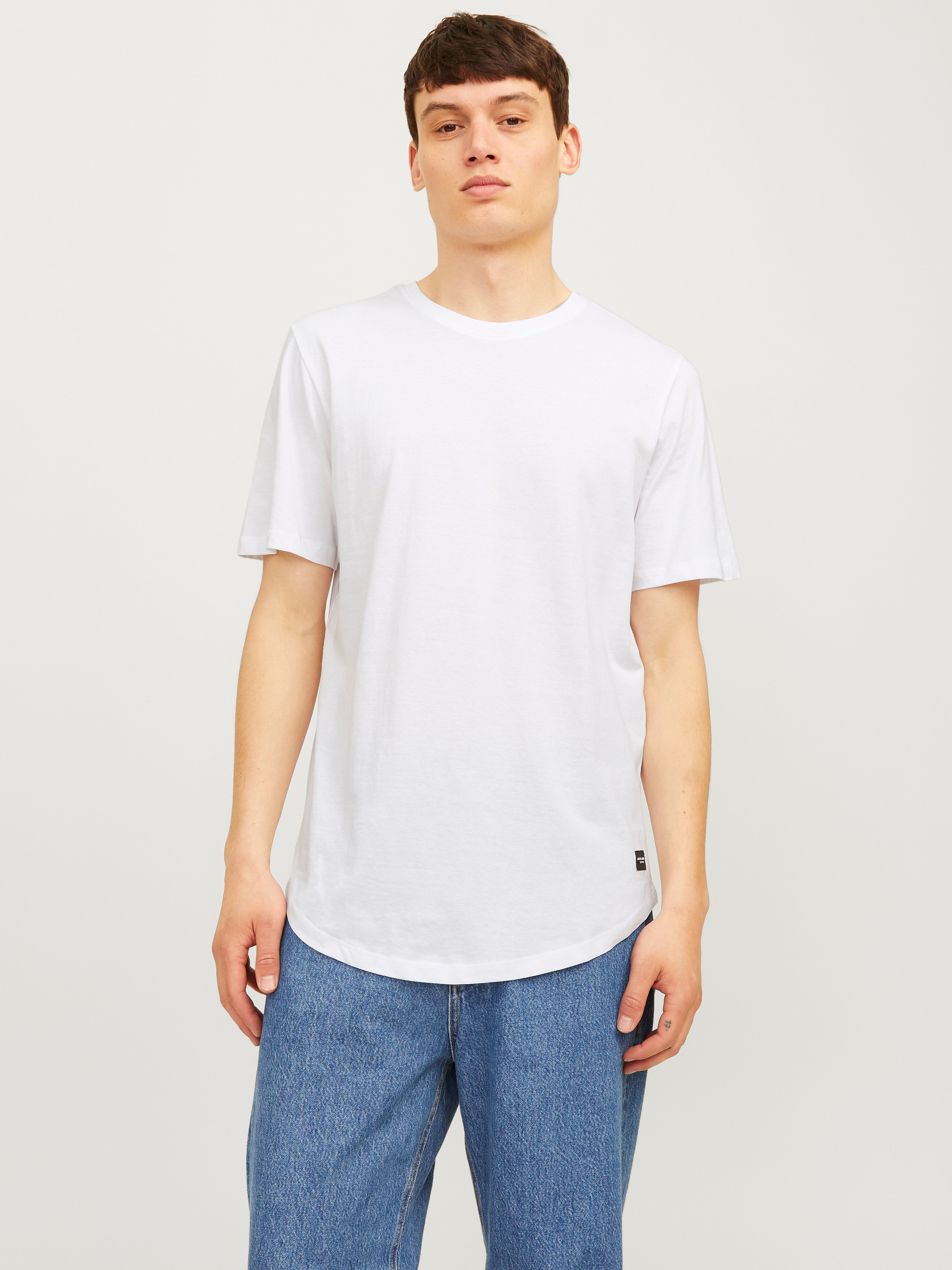 Long Line Fit O-Neck T-Shirt | Jack & Jones