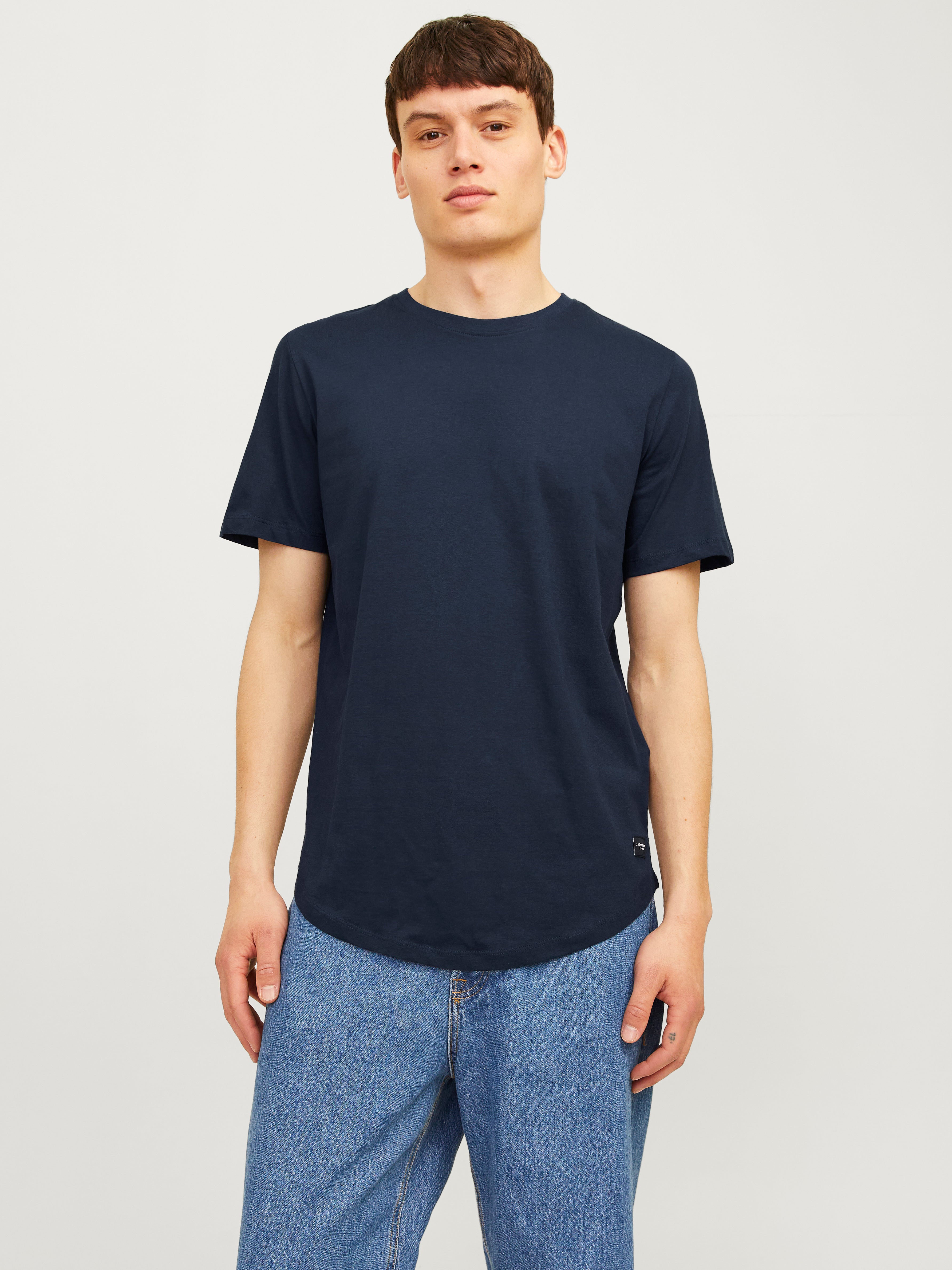 Long Line Fit O-Neck T-Shirt | Jack & Jones