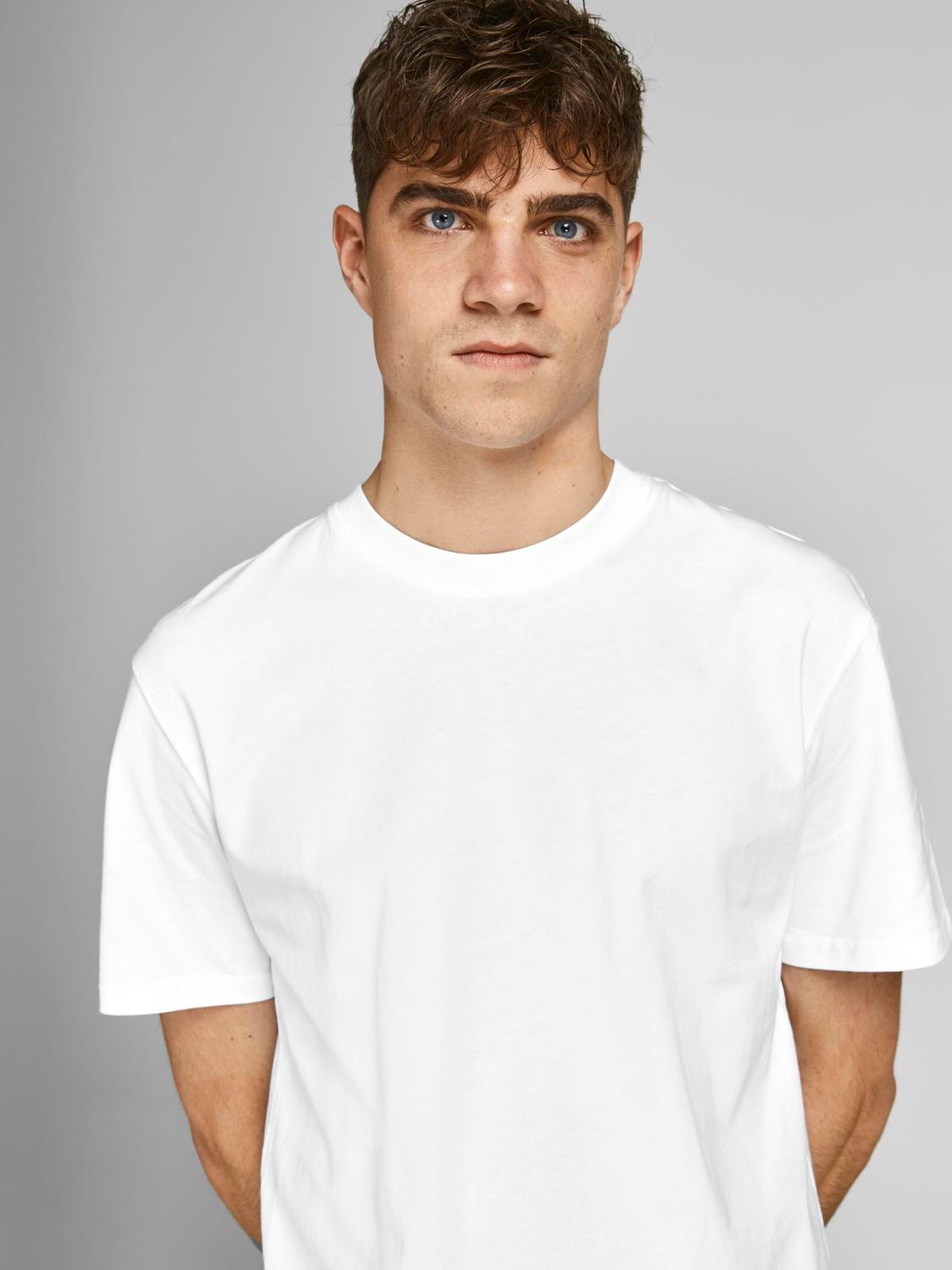 Jack & Jones Relaxed Fit O-Neck T-Shirt -White - 12190467