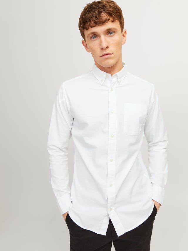 JACK & JONES Camicia Uomo Slim Fit, Modello Casual, Tessuto Resistente, Colore Classico, Ideale Per Ogni Giorno