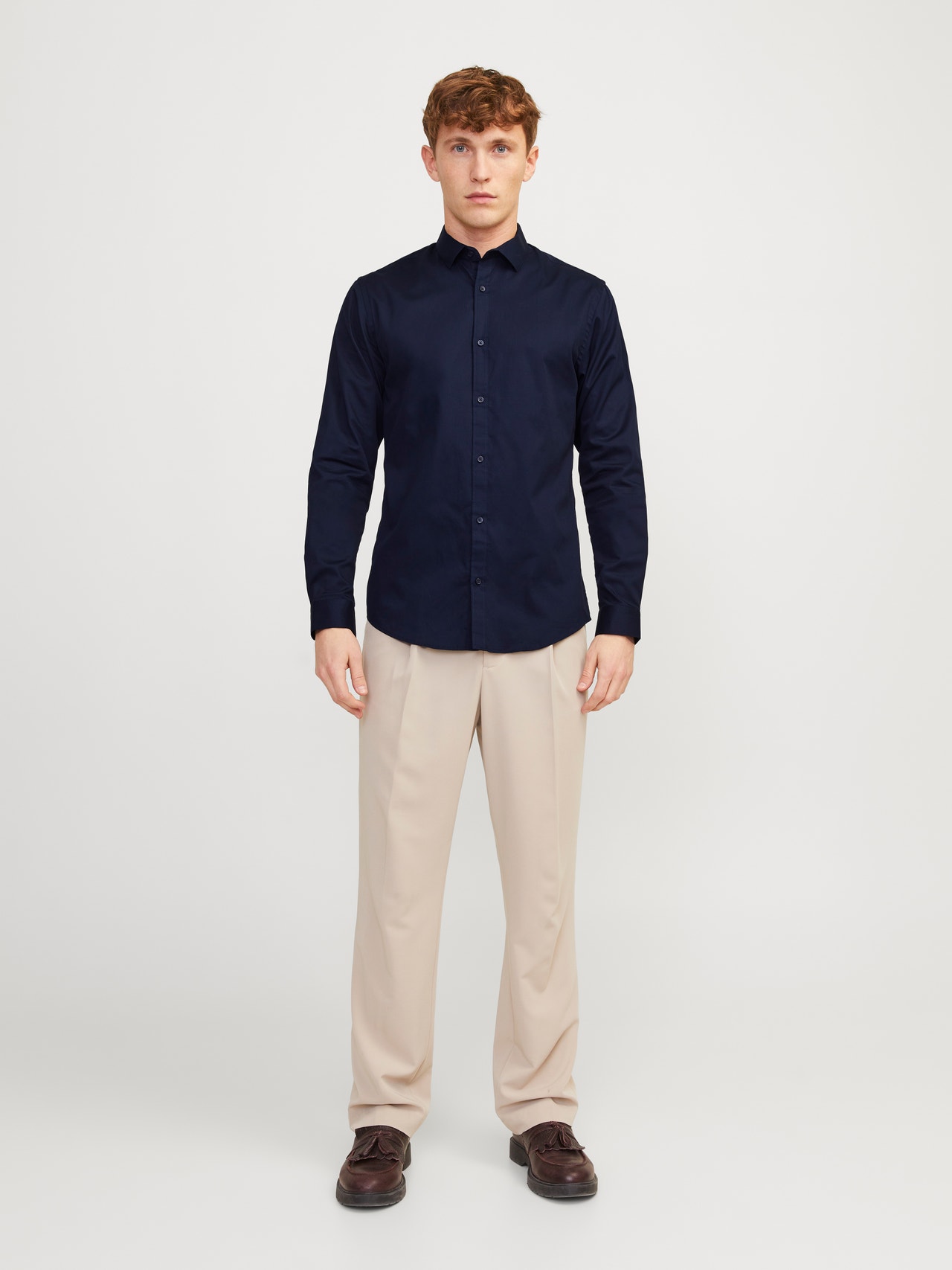 Jack & Jones Slim Fit Shirt -Navy Blazer - 12201905