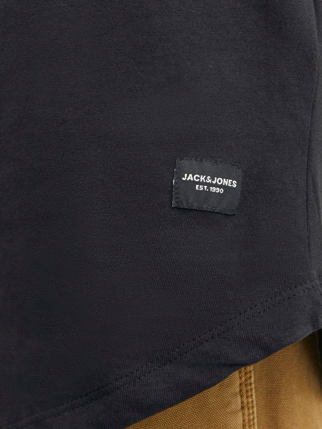 Jack & Jones Long Line Fit O-Neck Noa T-Shirt -Black - 12210945