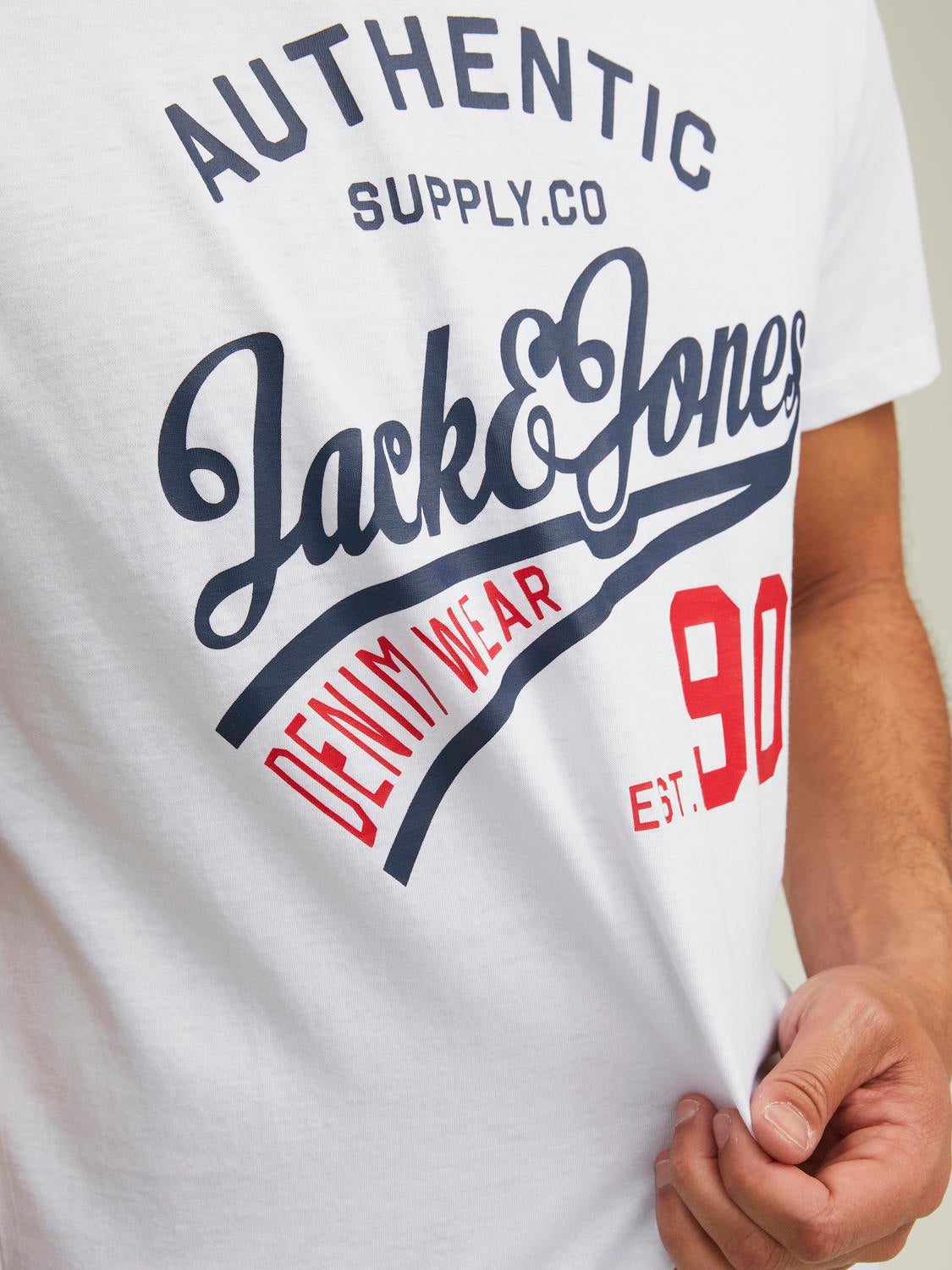 Regular Fit Round neck Set sleeves T-shirt | Jack & Jones