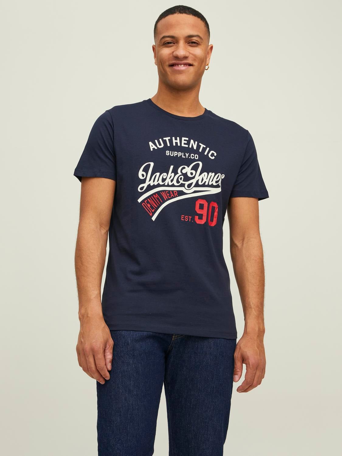 Regular Fit Round neck Set sleeves T-shirt | Jack & Jones