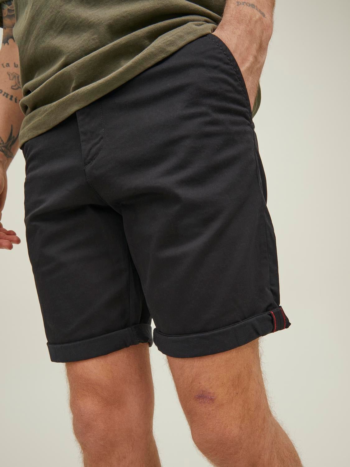 Regular Fit Chino shorts | Black | Jack & Jones®
