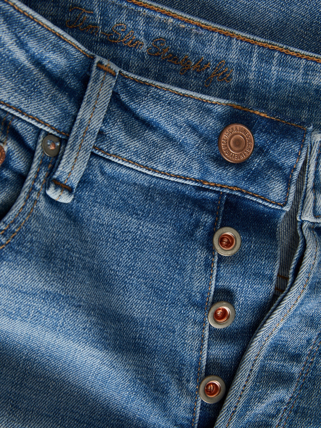 Jack & Jones Slim Straight Fit Jeans -Blue Denim - 12229815