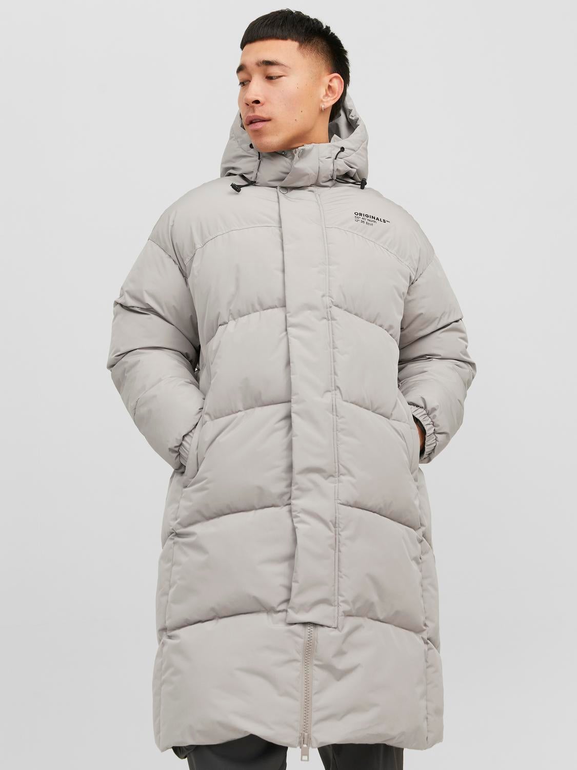 Regular Fit Adjustable hood Puffer jacket