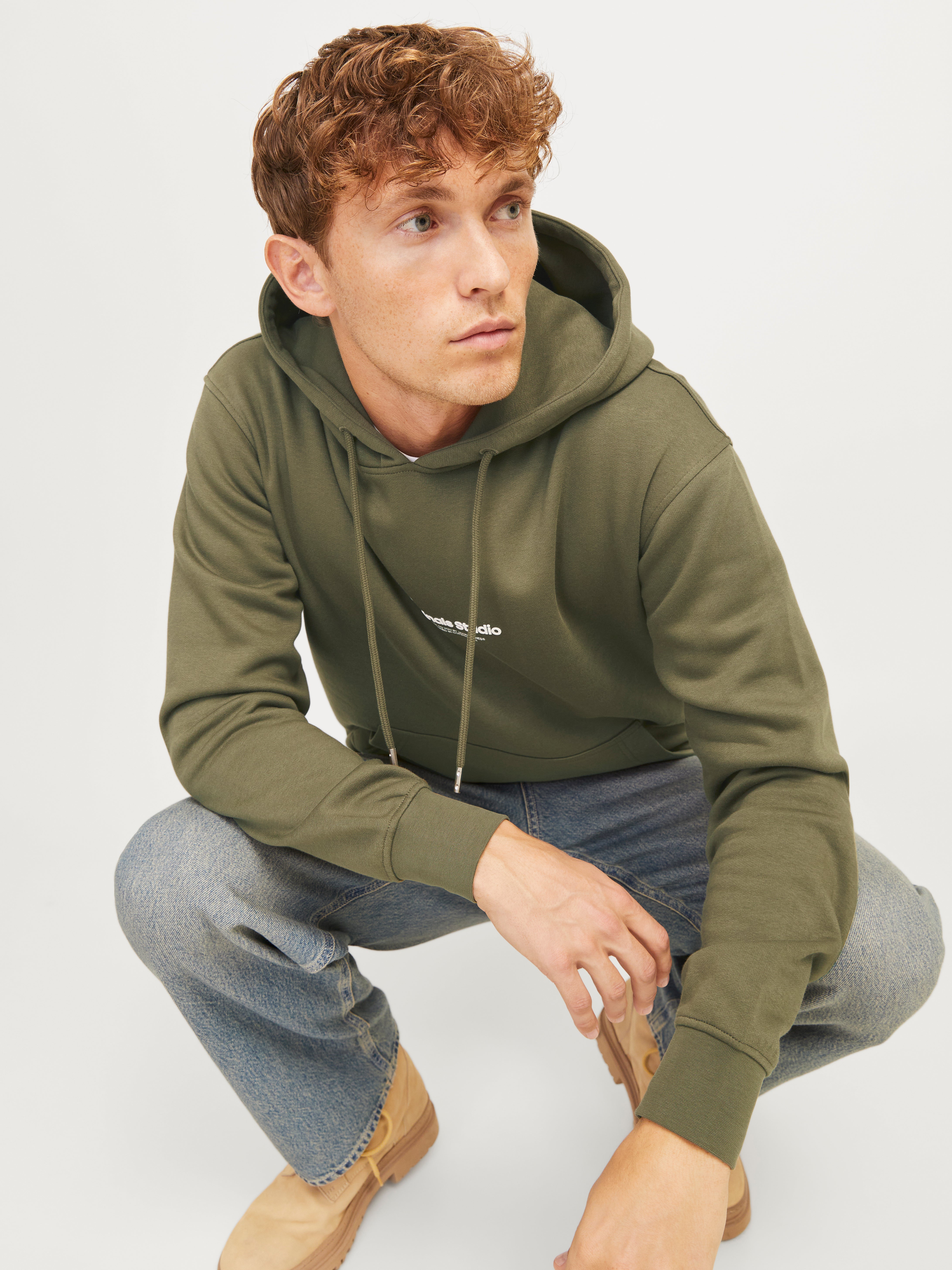 Relaxed Fit Hoodie | Medium Green | Jack \u0026 Jones®