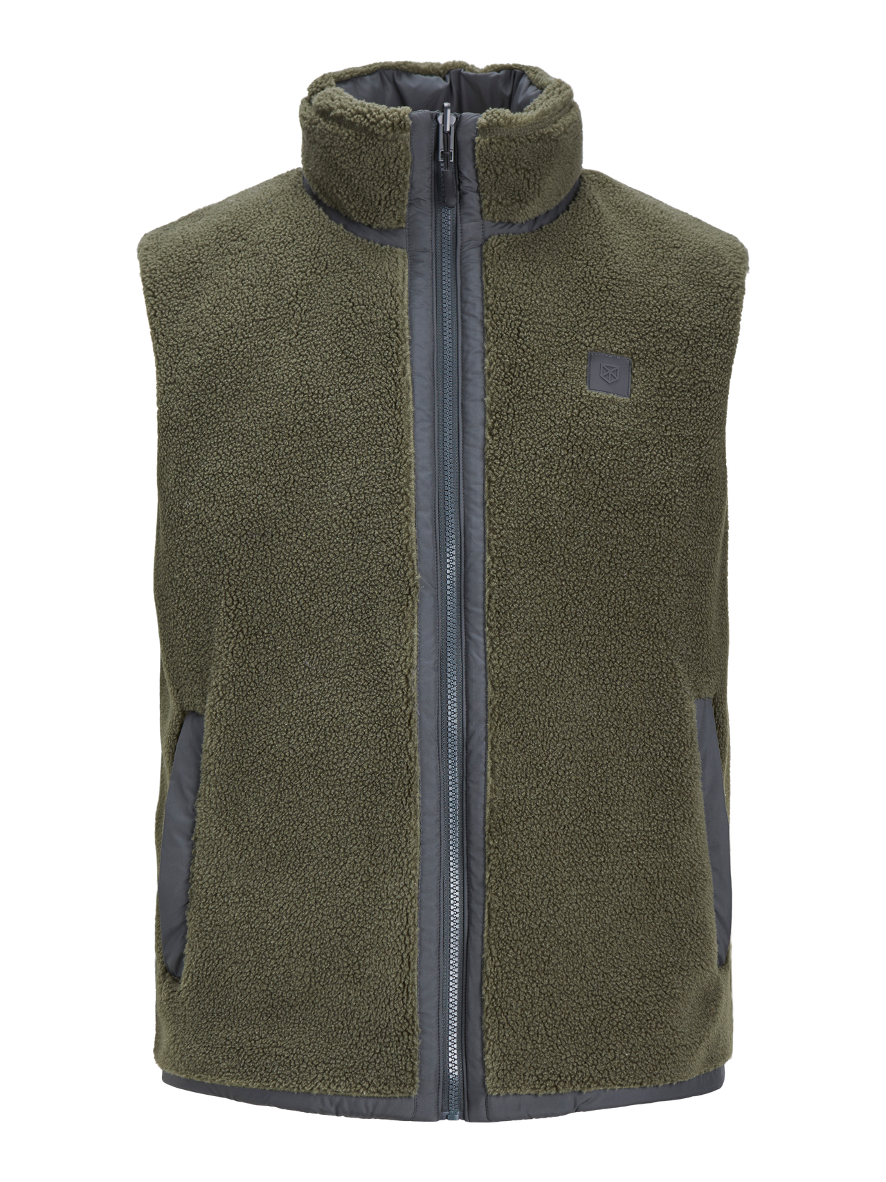 Jack & Jones Regular Fit High neck Reversible Jacket -Black Sand - 12246762
