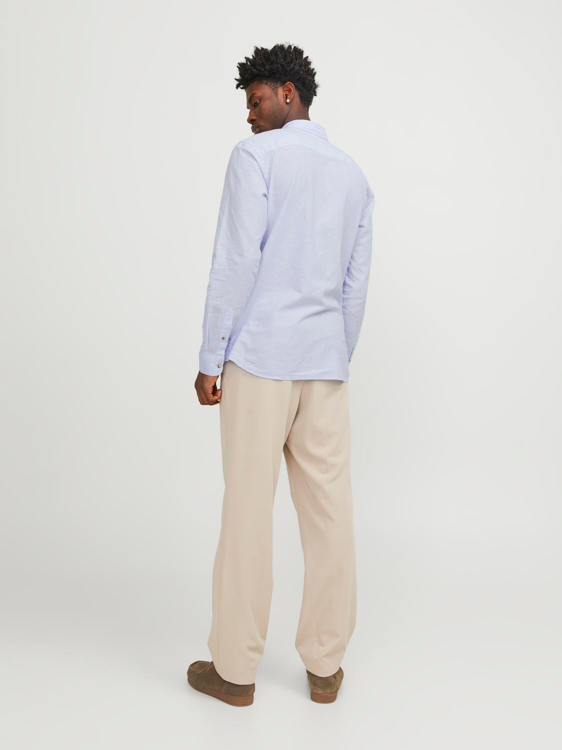 Comfort Fit Long Sleeve Linen Shirt | Jack & Jones