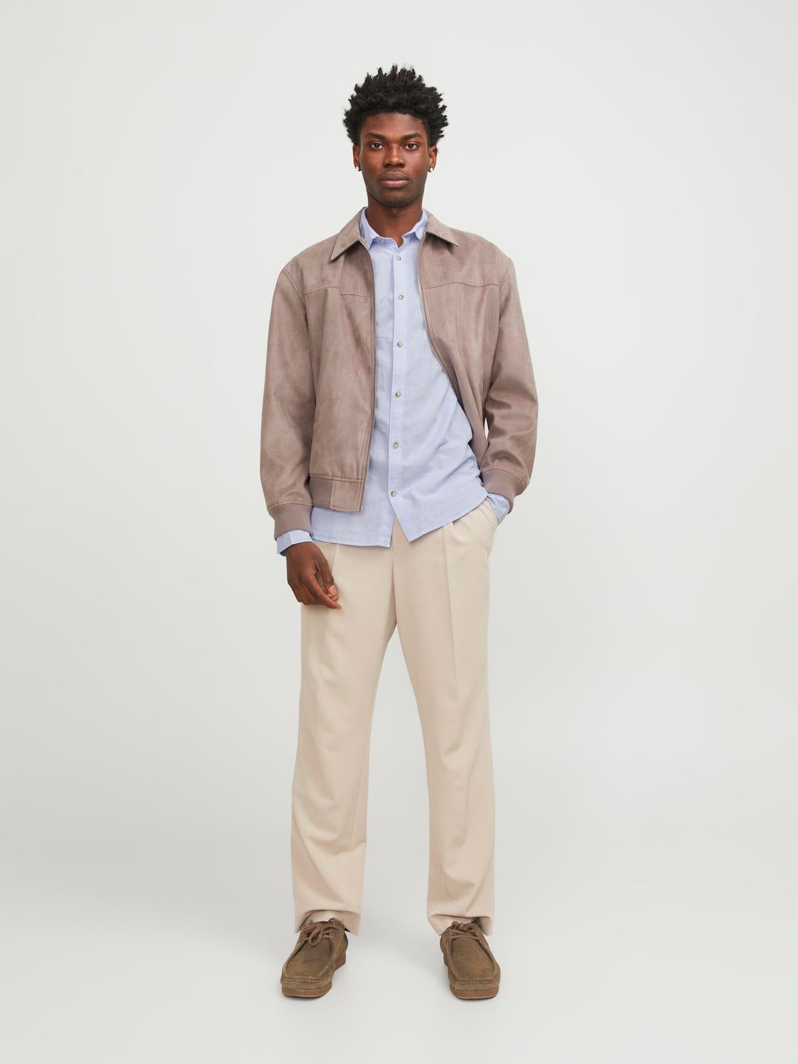 Comfort Fit Long Sleeve Linen Shirt | Jack & Jones