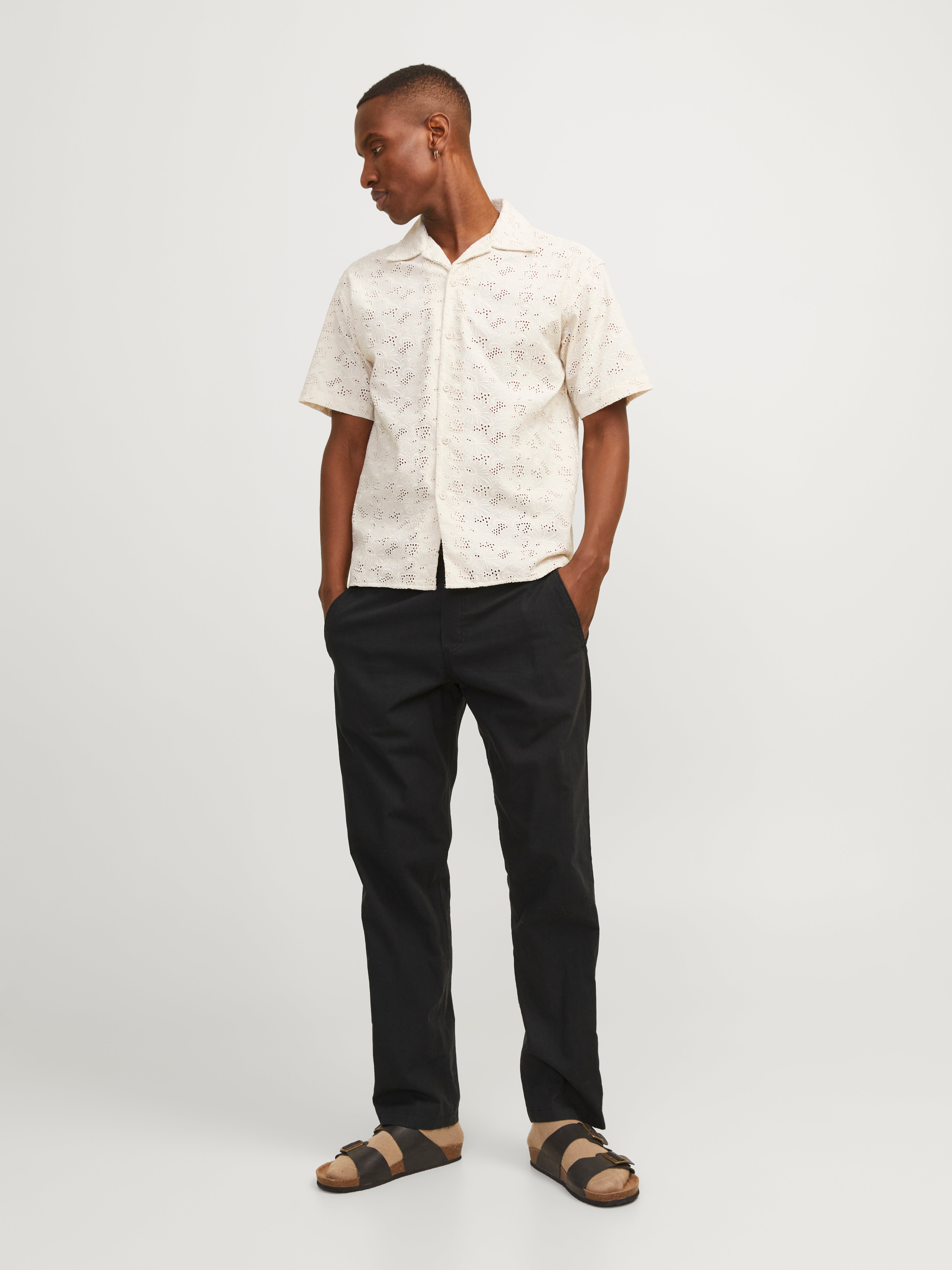 【2plan】Low Adjust Cotton Two Tuck Slacks FrizmWORKS Slub Cotton Two Tuck Pants Olive | Cultizm