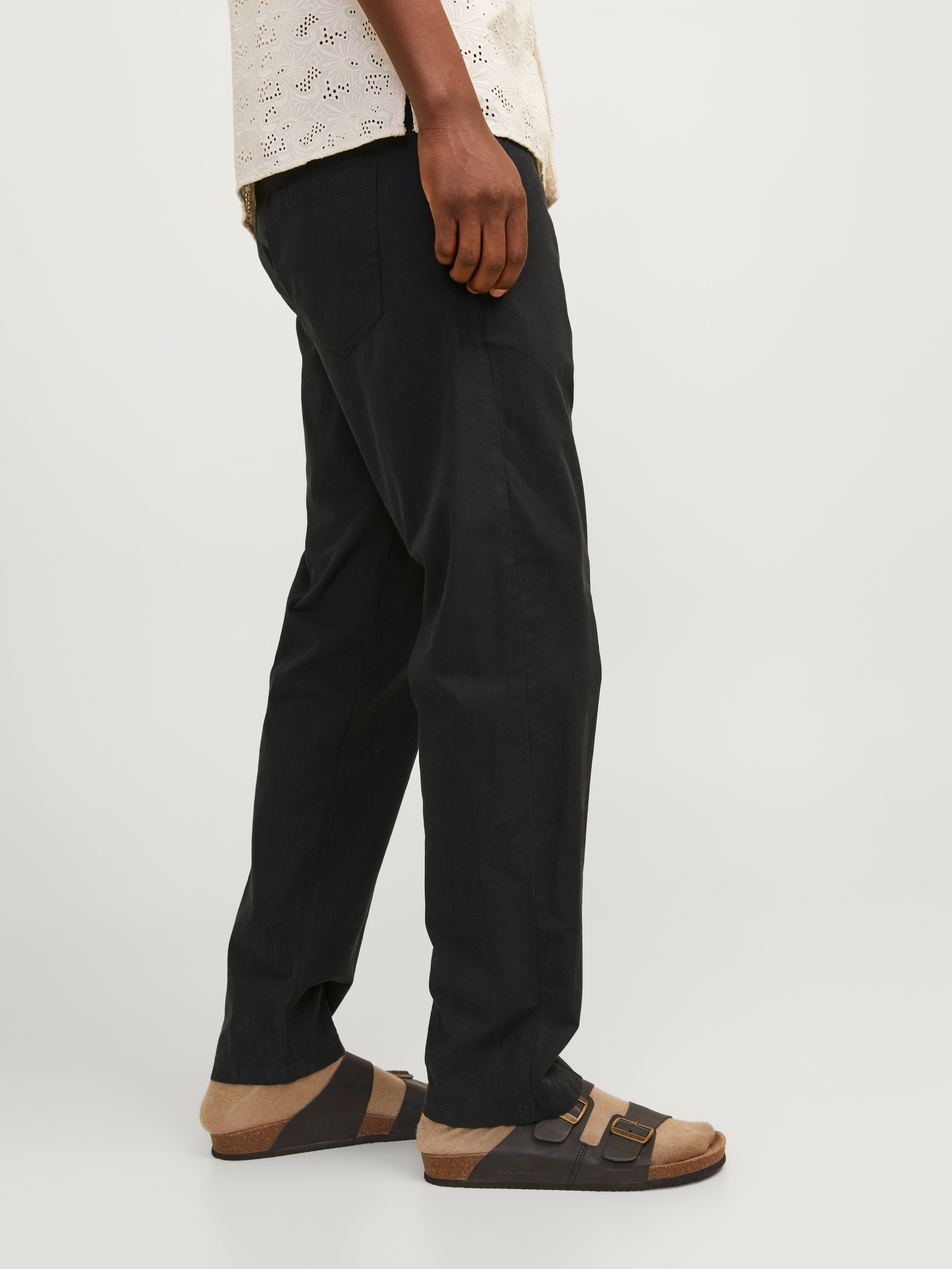 Relaxed Fit Linen-Blend Pants | Jack & Jones