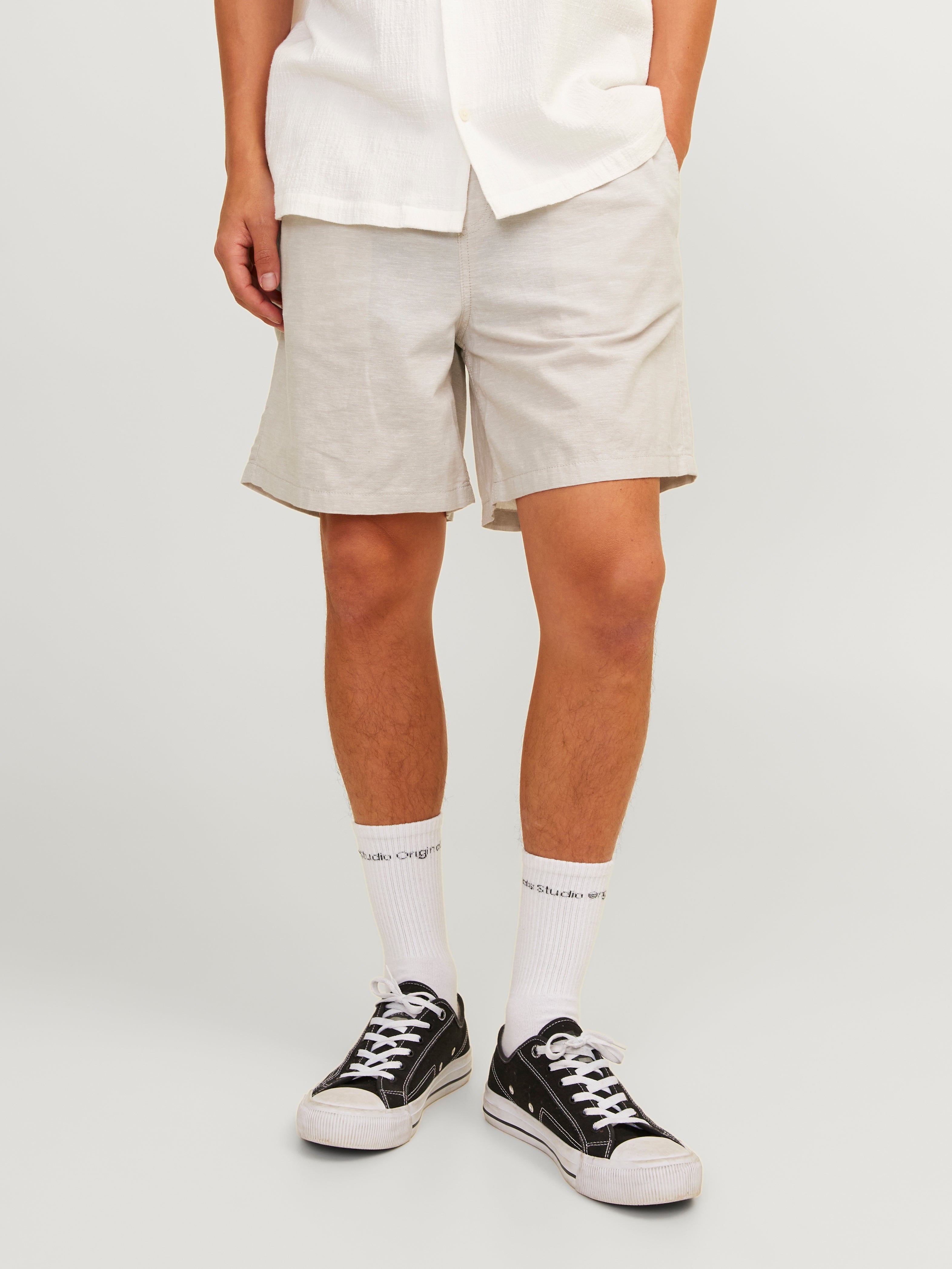 Linen-blend shorts | Light Grey | Jack & Jones®