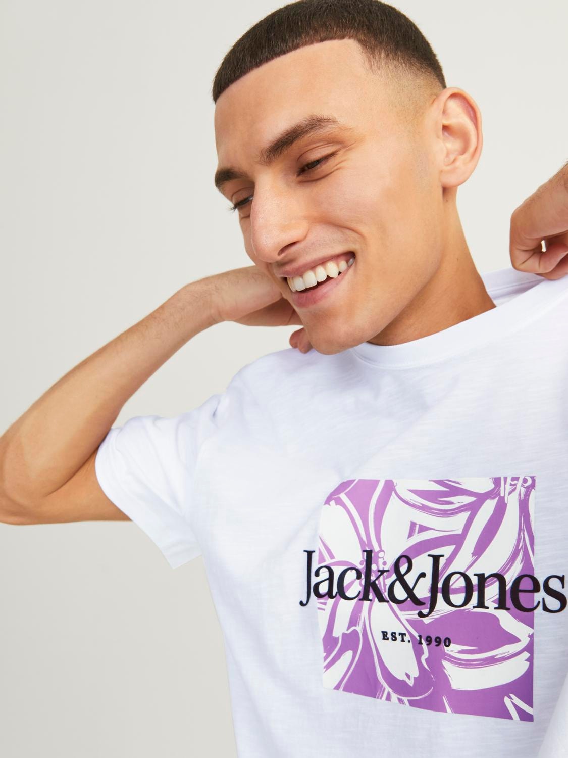 Jack & Jones Relaxed Fit Crew neck T-Shirt -Bright White - 12250436