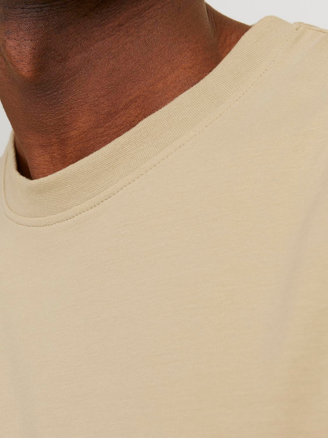 Jack & Jones Regular Fit Crew neck T-Shirt -Travertine - 12251351