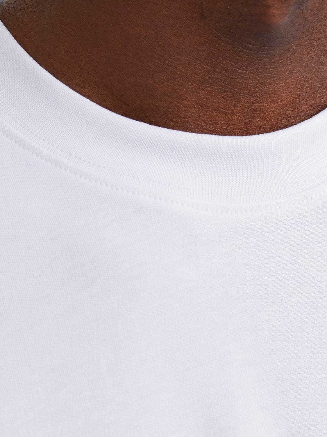 Jack & Jones Regular Fit Crew neck T-Shirt -White - 12251351
