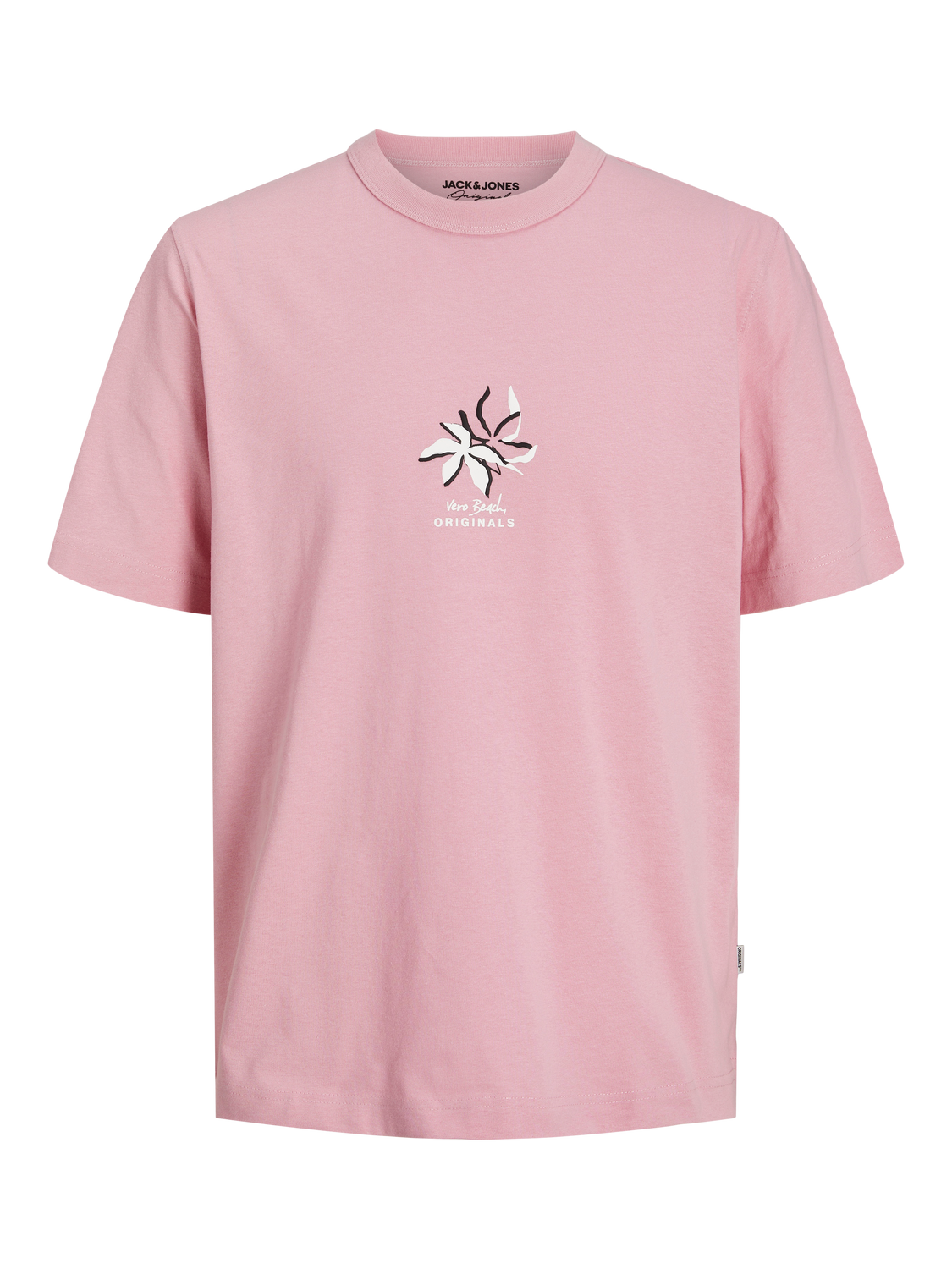 Jack & Jones Wide Fit Round Neck T-Shirt -Pink Nectar - 12251966