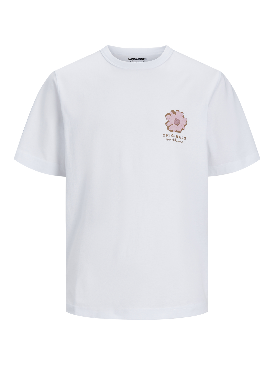 Jack & Jones Wide Fit Round Neck T-Shirt -Bright White - 12251966