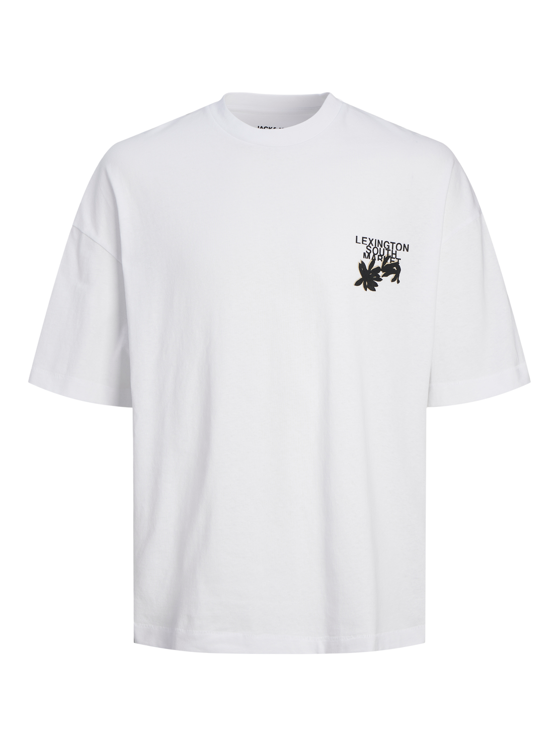 Jack & Jones Oversize Fit Round Neck T-Shirt -Bright White - 12251969