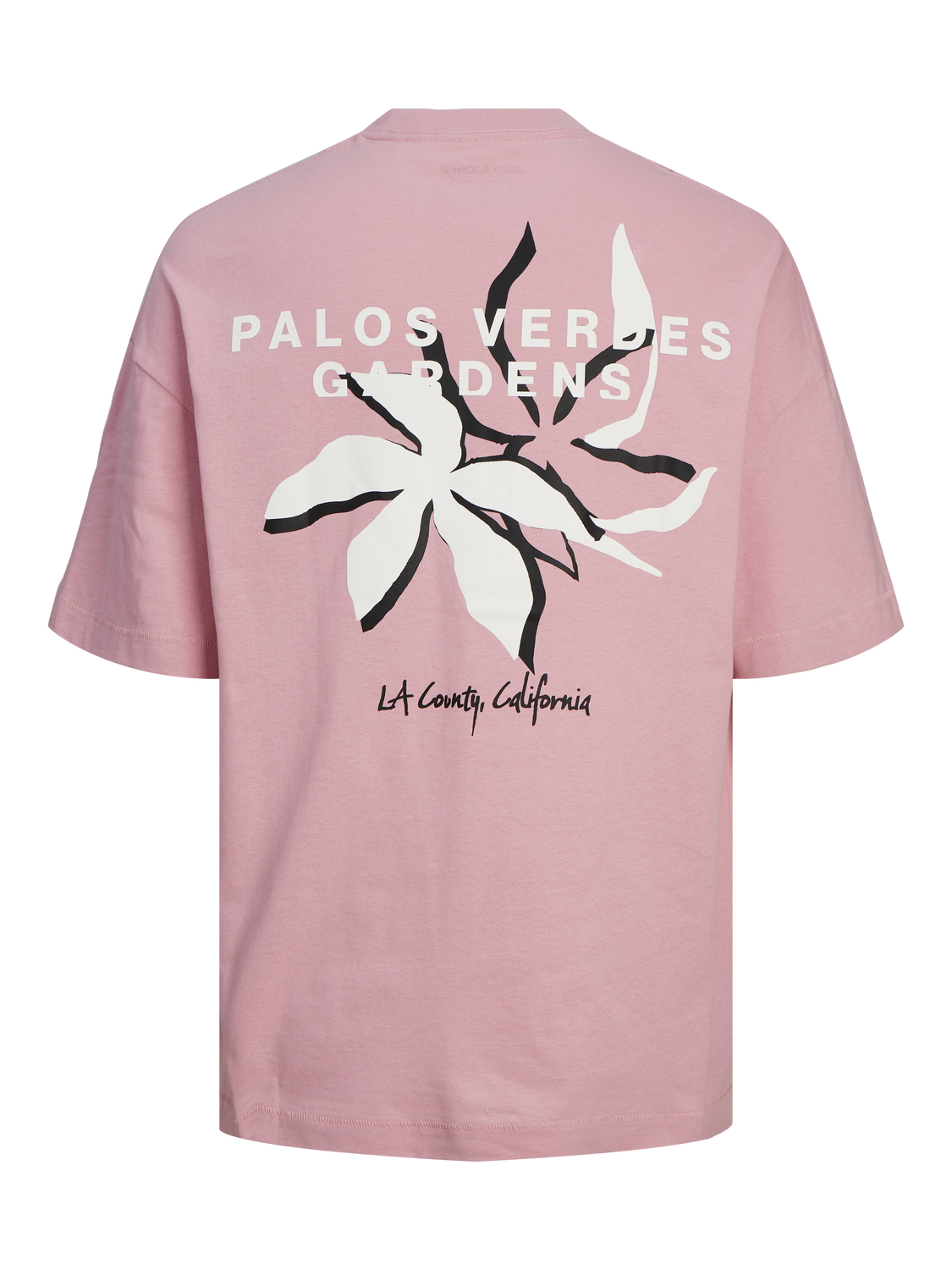 Jack & Jones Oversize Fit Round Neck T-Shirt -Pink Nectar - 12251969