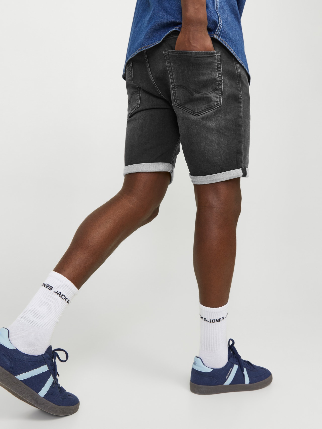 Jack & Jones Regular Fit Shorts -Black Denim - 12252246