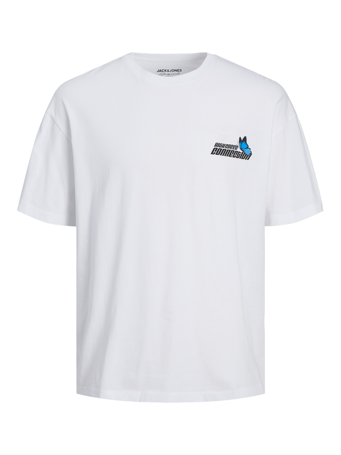 Jack & Jones Wide Fit Crew neck T-Shirt -Bright White - 12254173