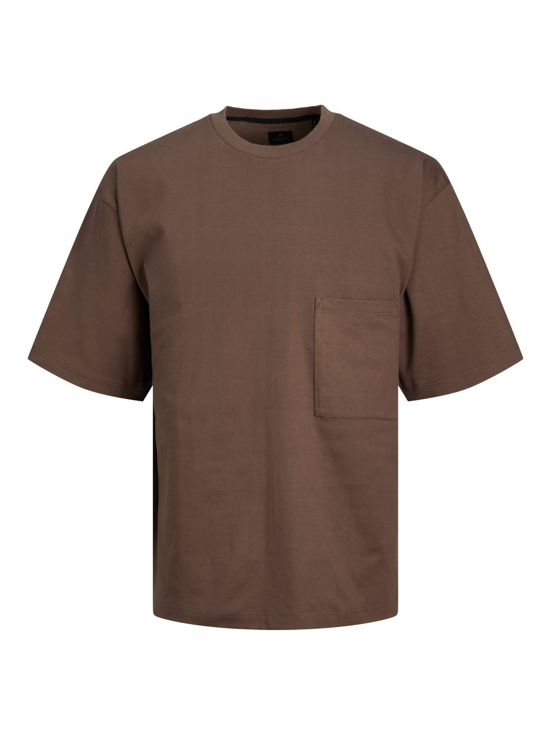 Jack & Jones T-shirt Col rond Coupe ample -Coffee Quartz - 12255534