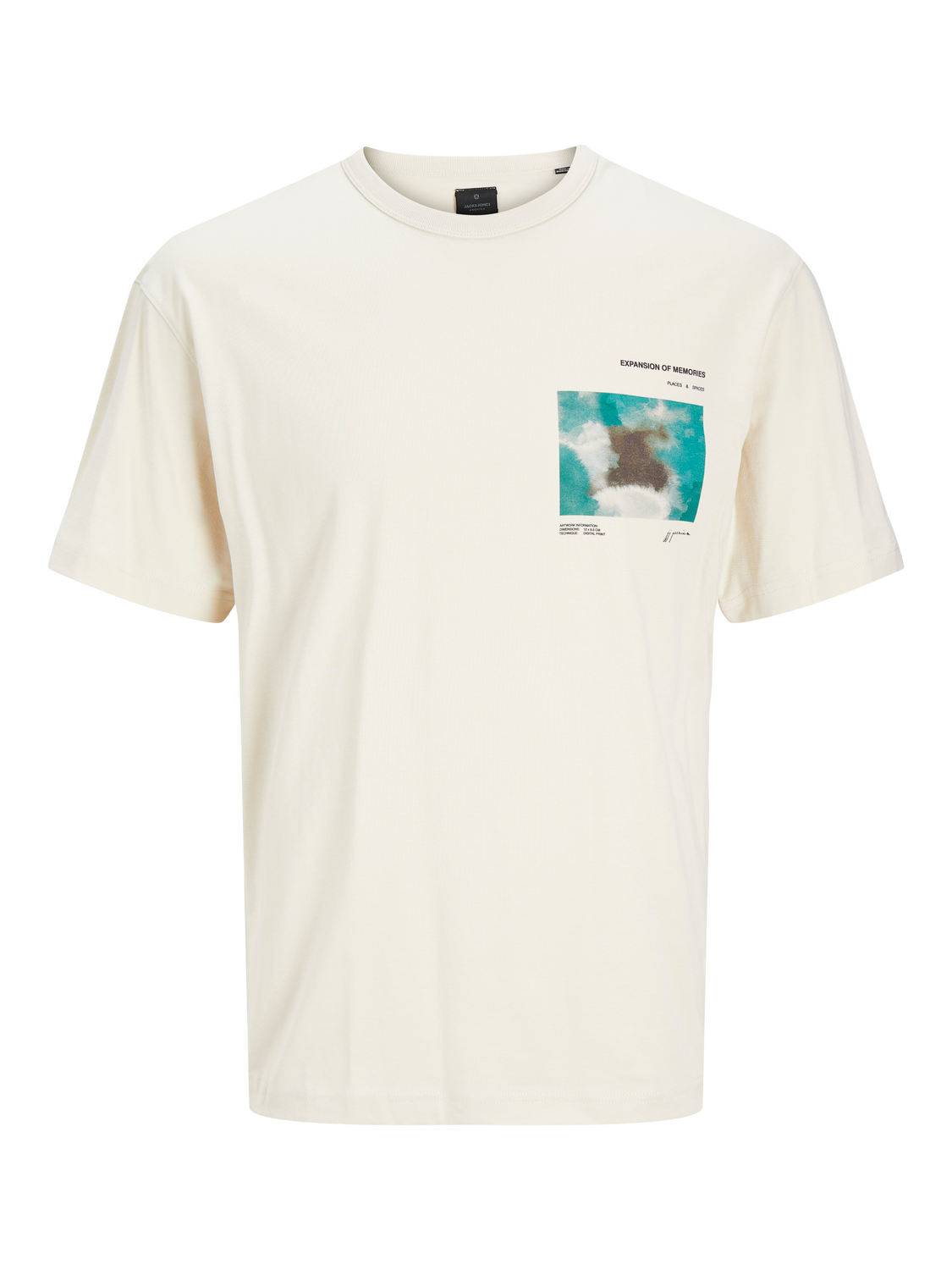 Jack & Jones T-shirt Col rond Coupe décontractée -Summer Sand - 12255543