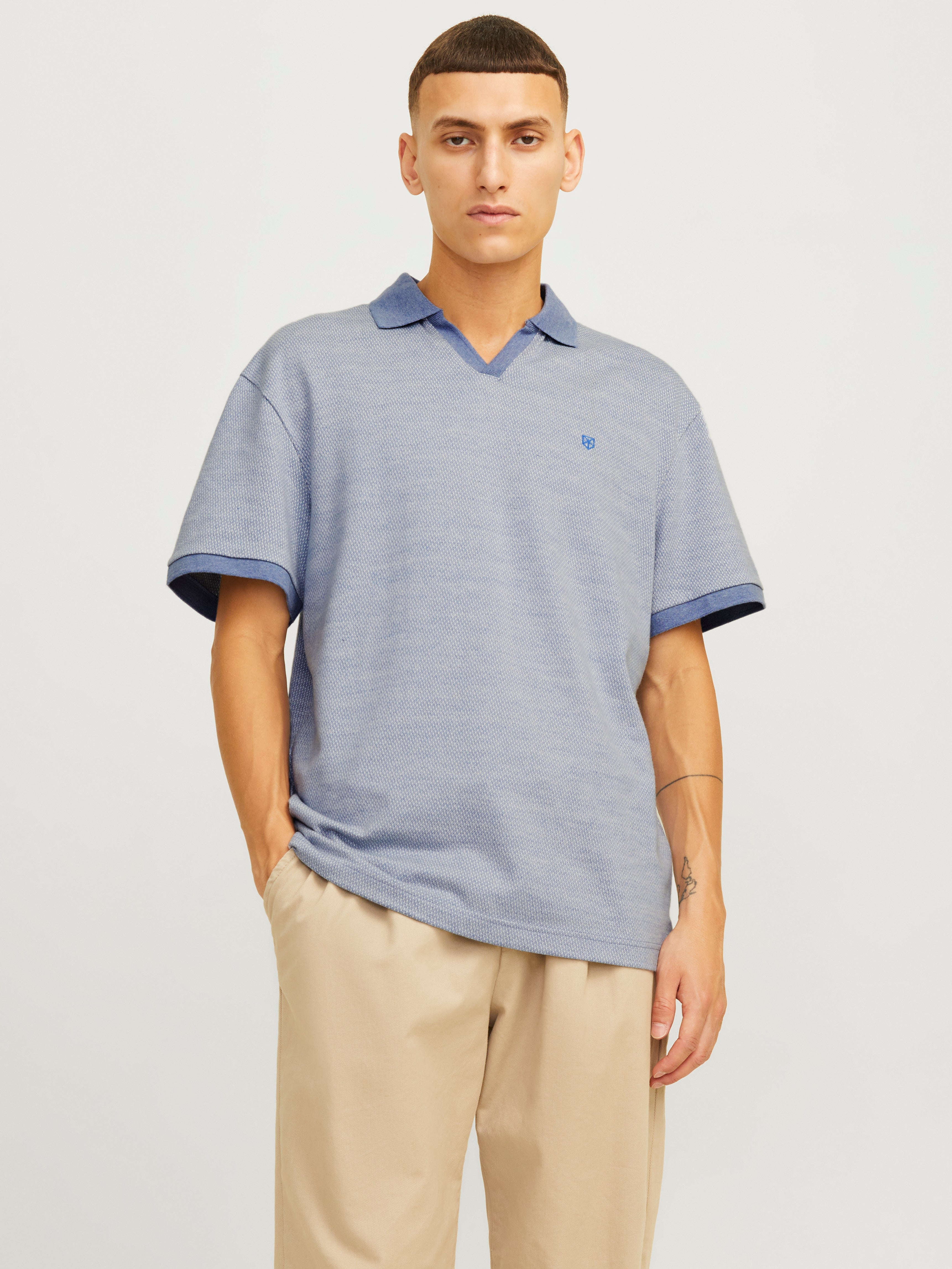 Relaxed Fit Split neck Polo | Jack & Jones