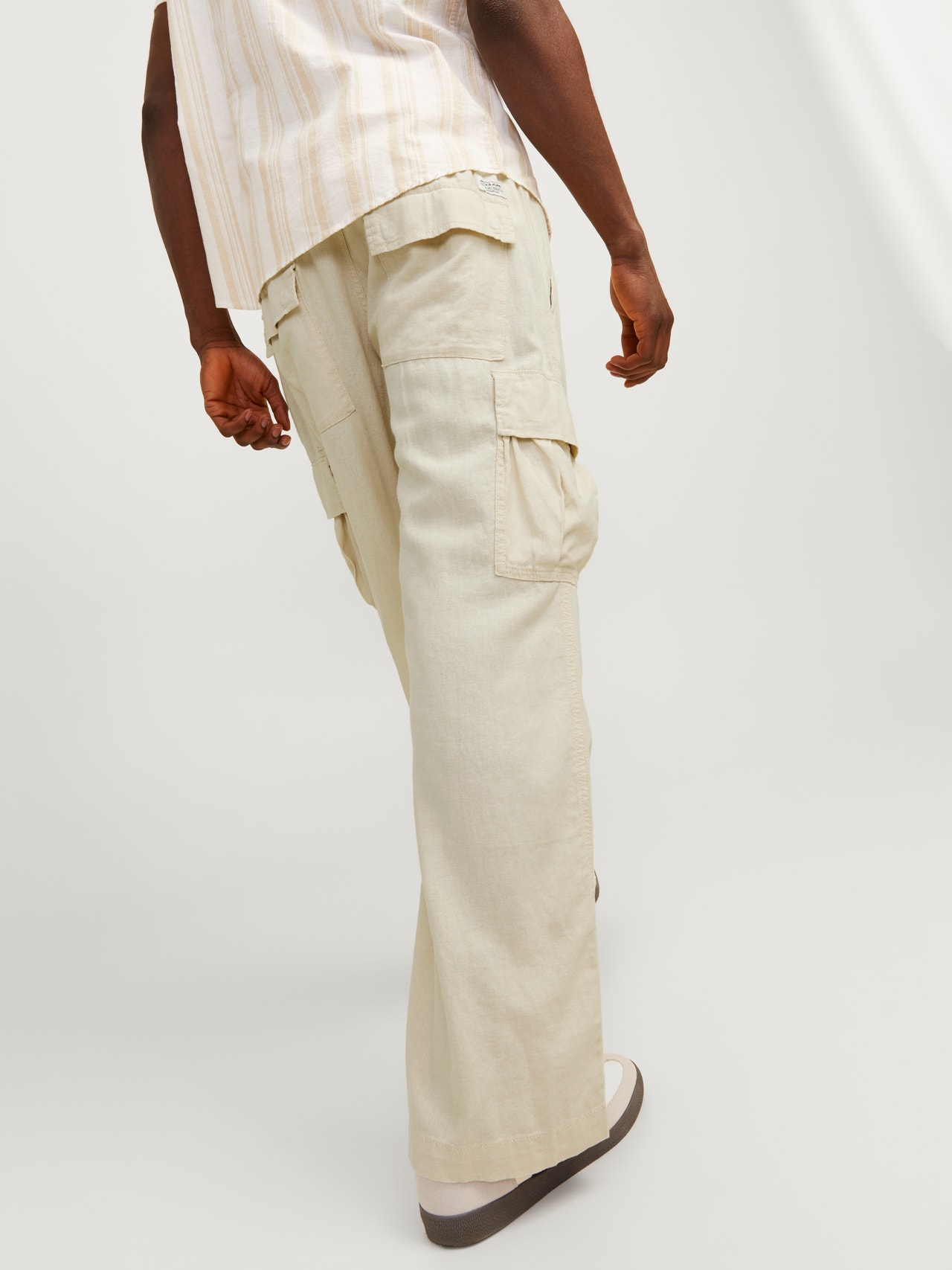 Jack & Jones Wide Leg Fit Cargo Pants -Summer Sand - 12255603