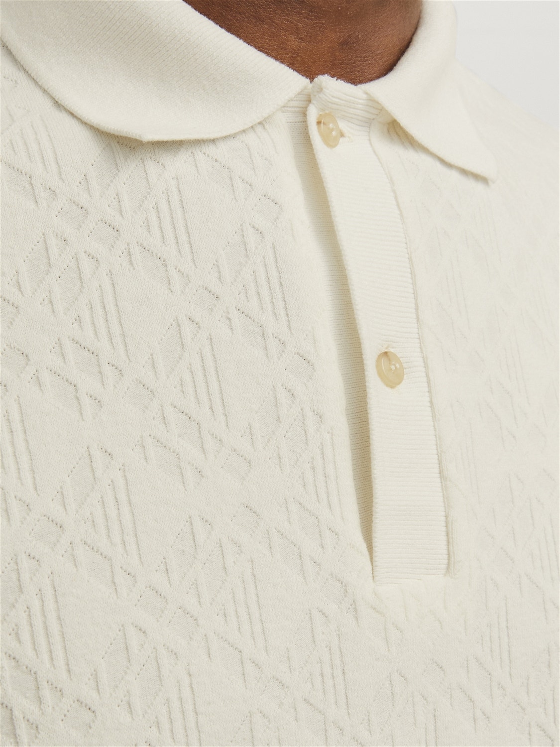 Jack & Jones Regular Fit Flat collar Polo -White Onyx - 12255616