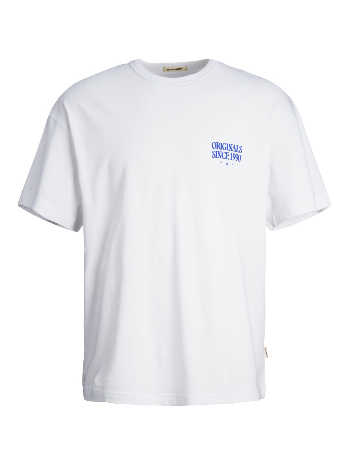 Jack & Jones Wide Fit Round Neck T-Shirt -Bright White - 12256258