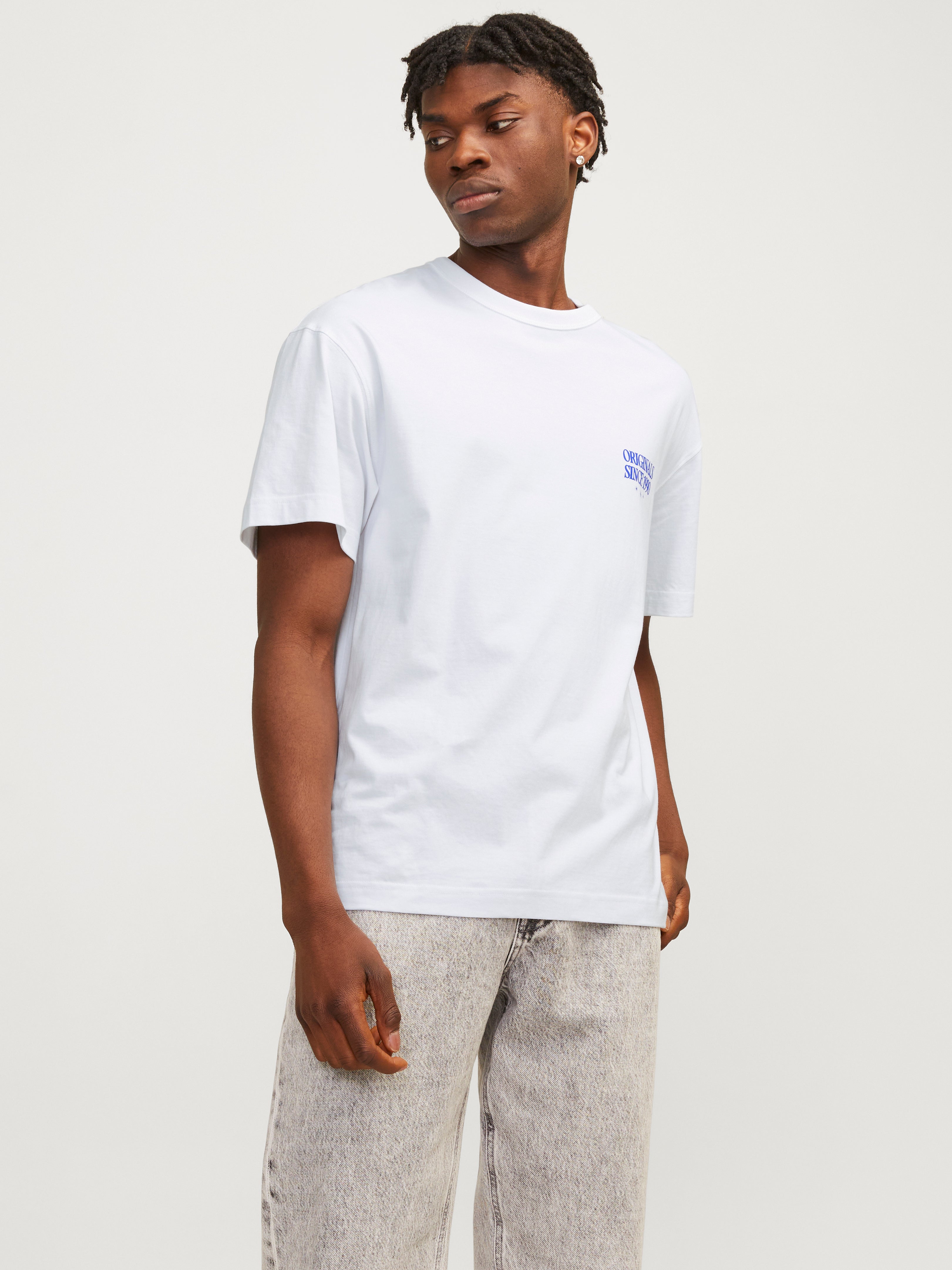 Wide Fit Round Neck T-Shirt | Jack & Jones