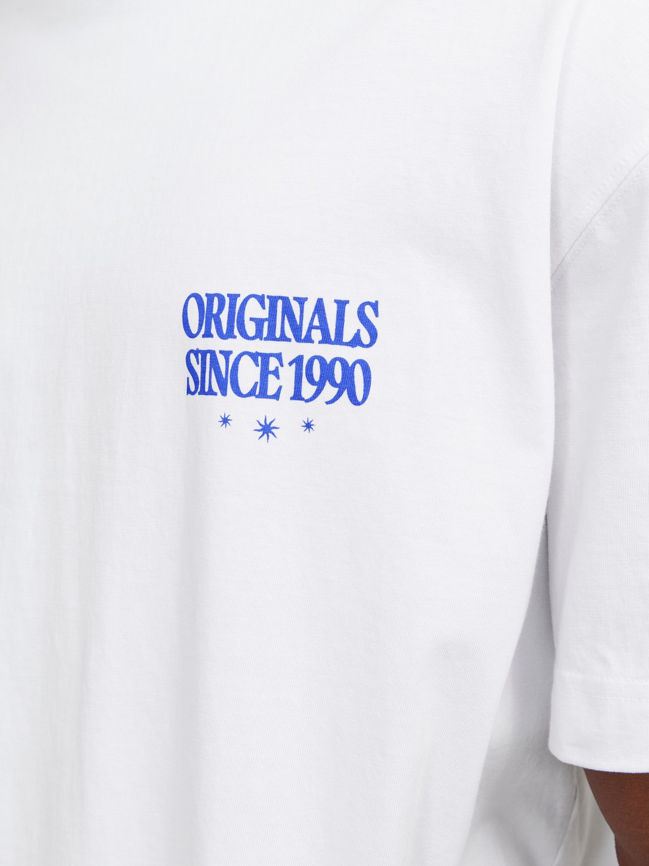 Jack & Jones Wide Fit Round Neck T-Shirt -Bright White - 12256258